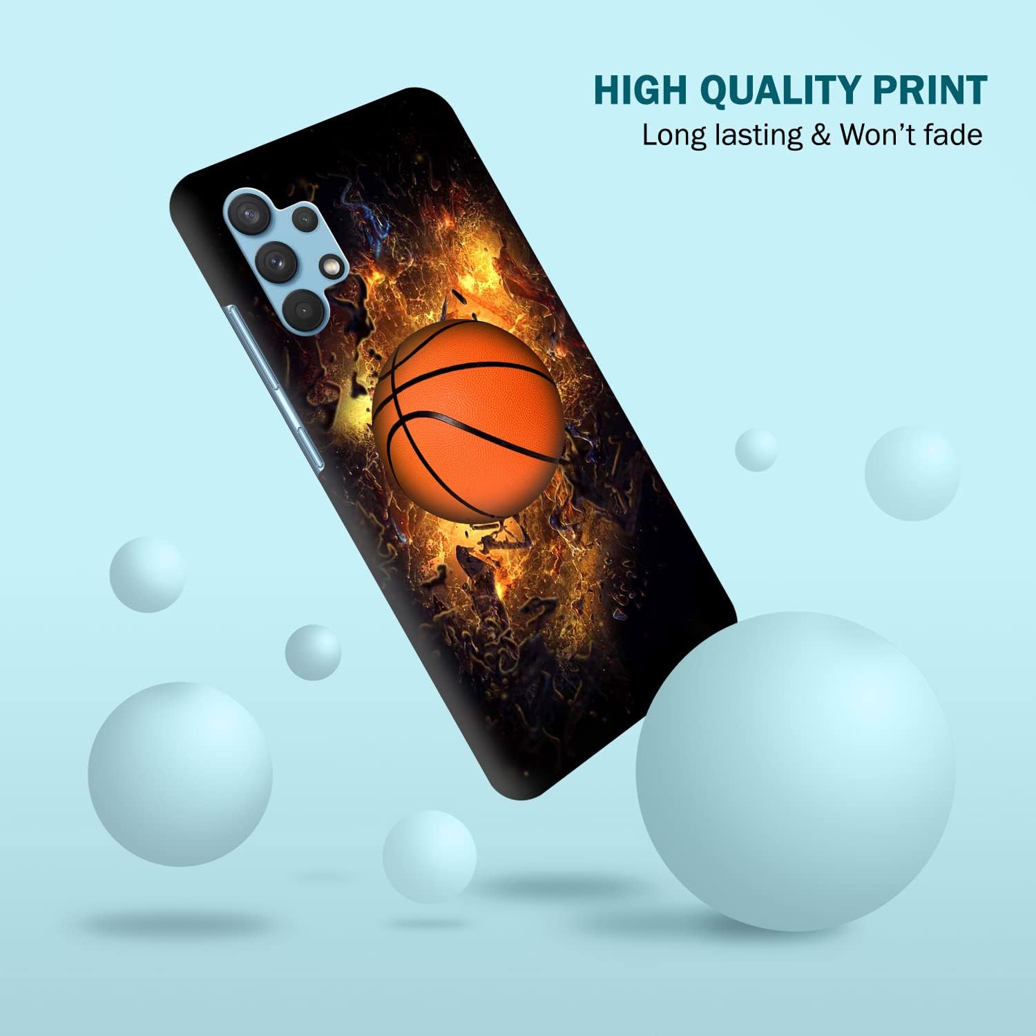 - Samsung Galaxy A32 5G Case, Galaxy A32 5G Case - Basketball On Fire Design Printed Slim, Sleek & Cute Plastic