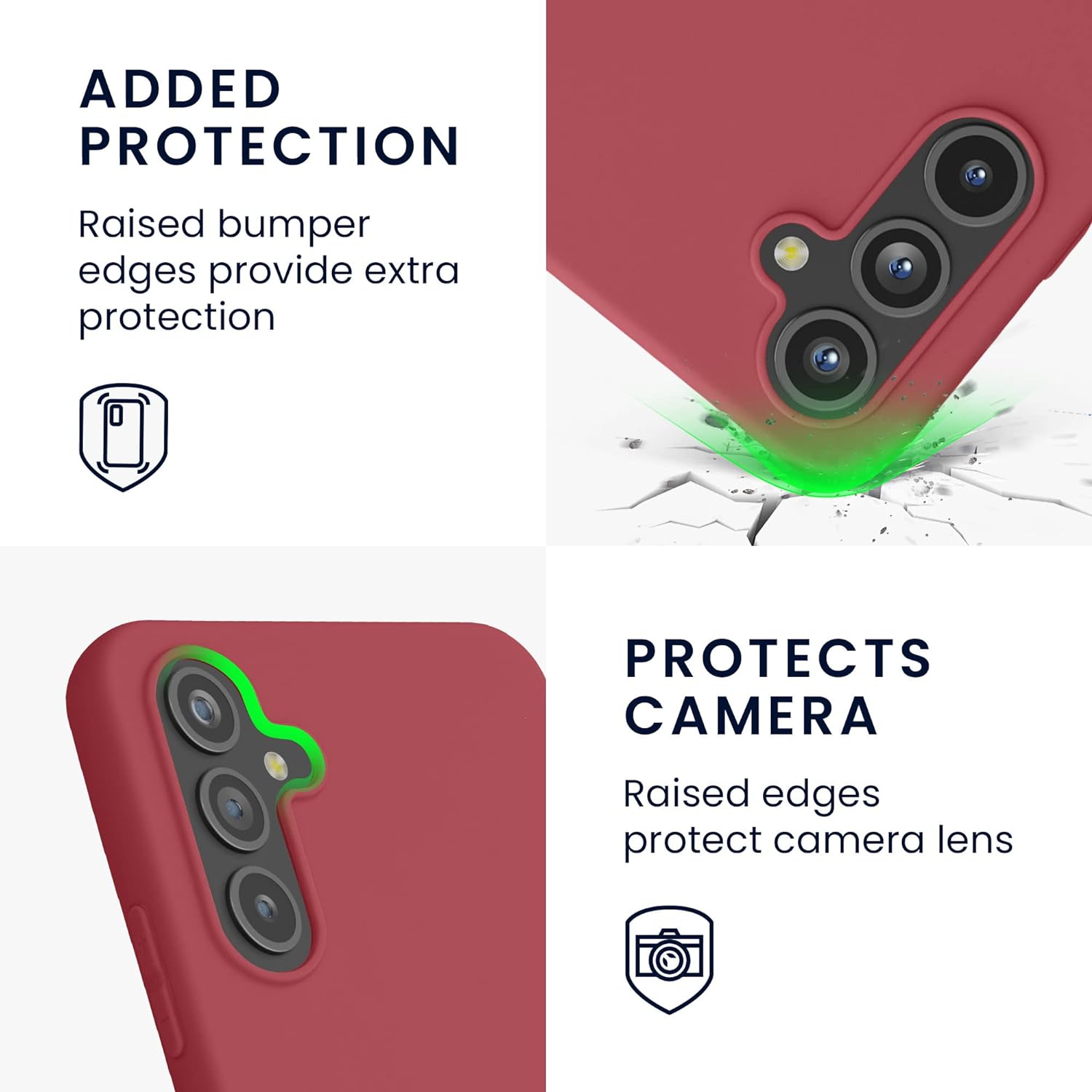 Case Compatible with Samsung Galaxy A54 5G Case - Soft Slim Protective TPU Silicone Cover - Dark Rose