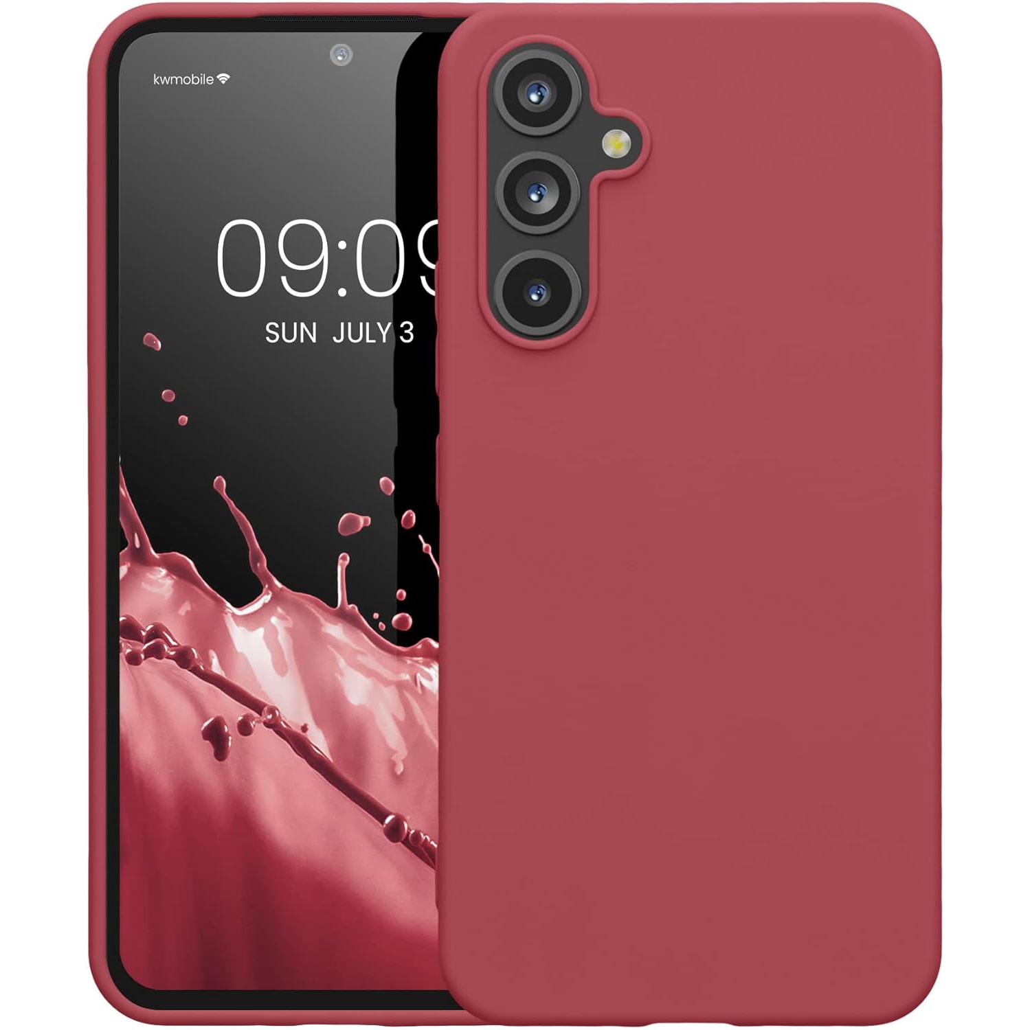 Case Compatible with Samsung Galaxy A54 5G Case - Soft Slim Protective TPU Silicone Cover - Dark Rose