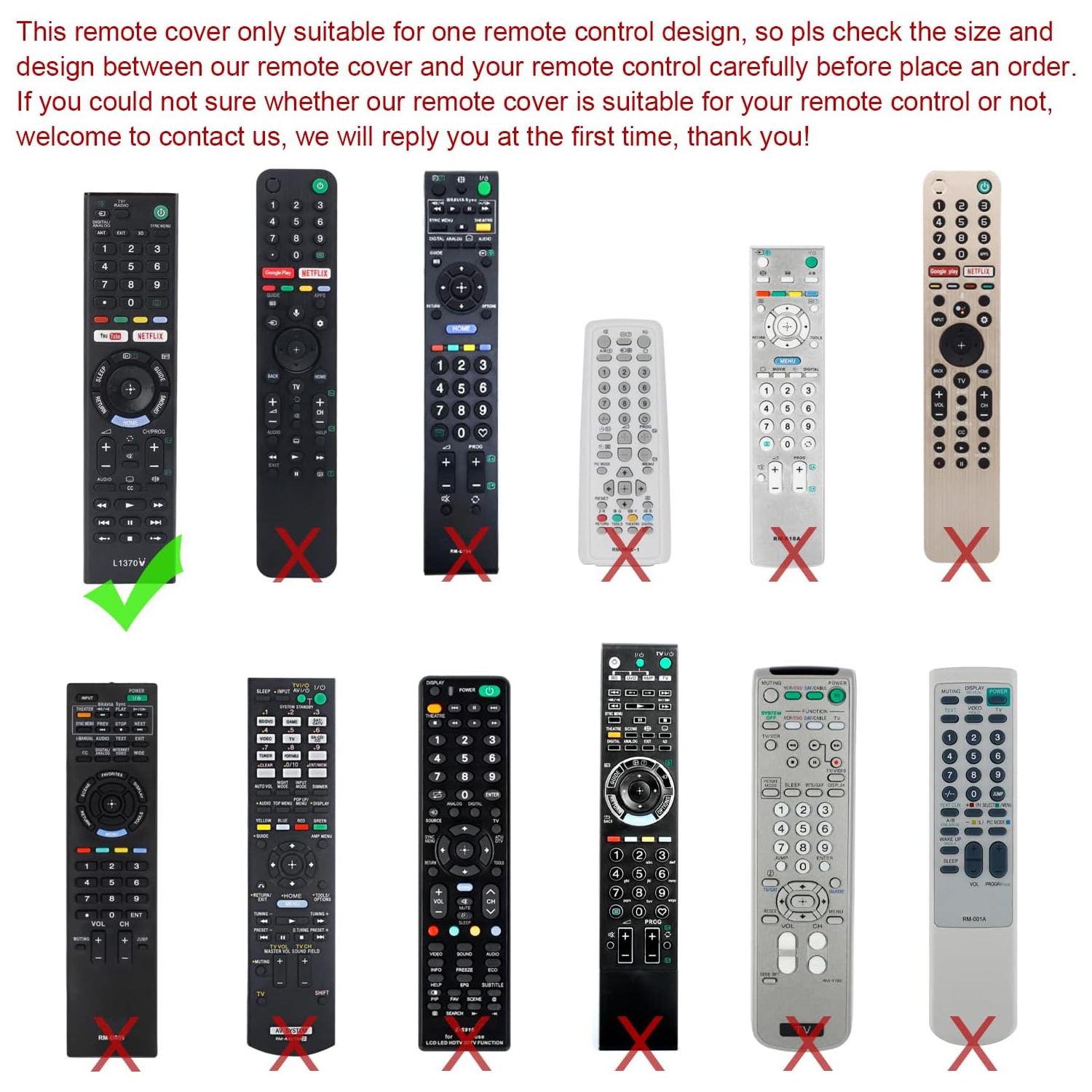 Protective Silicone Remote Case for Sony RMT-TX102U RMF-TX200U RMT-TX200U RMF-TX300U Smart Android TV Voice Remote