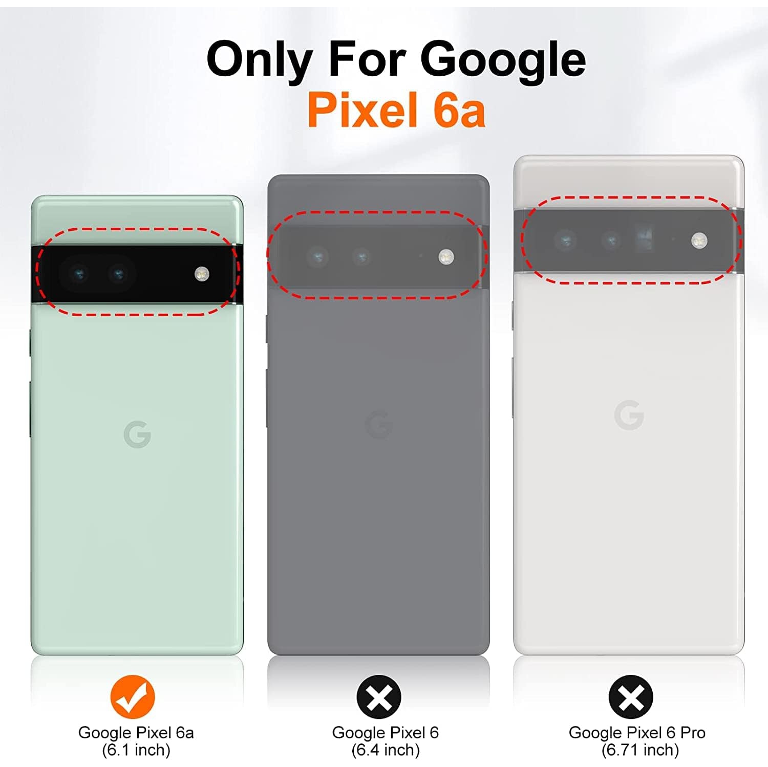 Pour un étui pour Pixel 6a de Google, étui antichoc en silicone de qualité militaire contre les chutes avec écran pour Pixel 6a