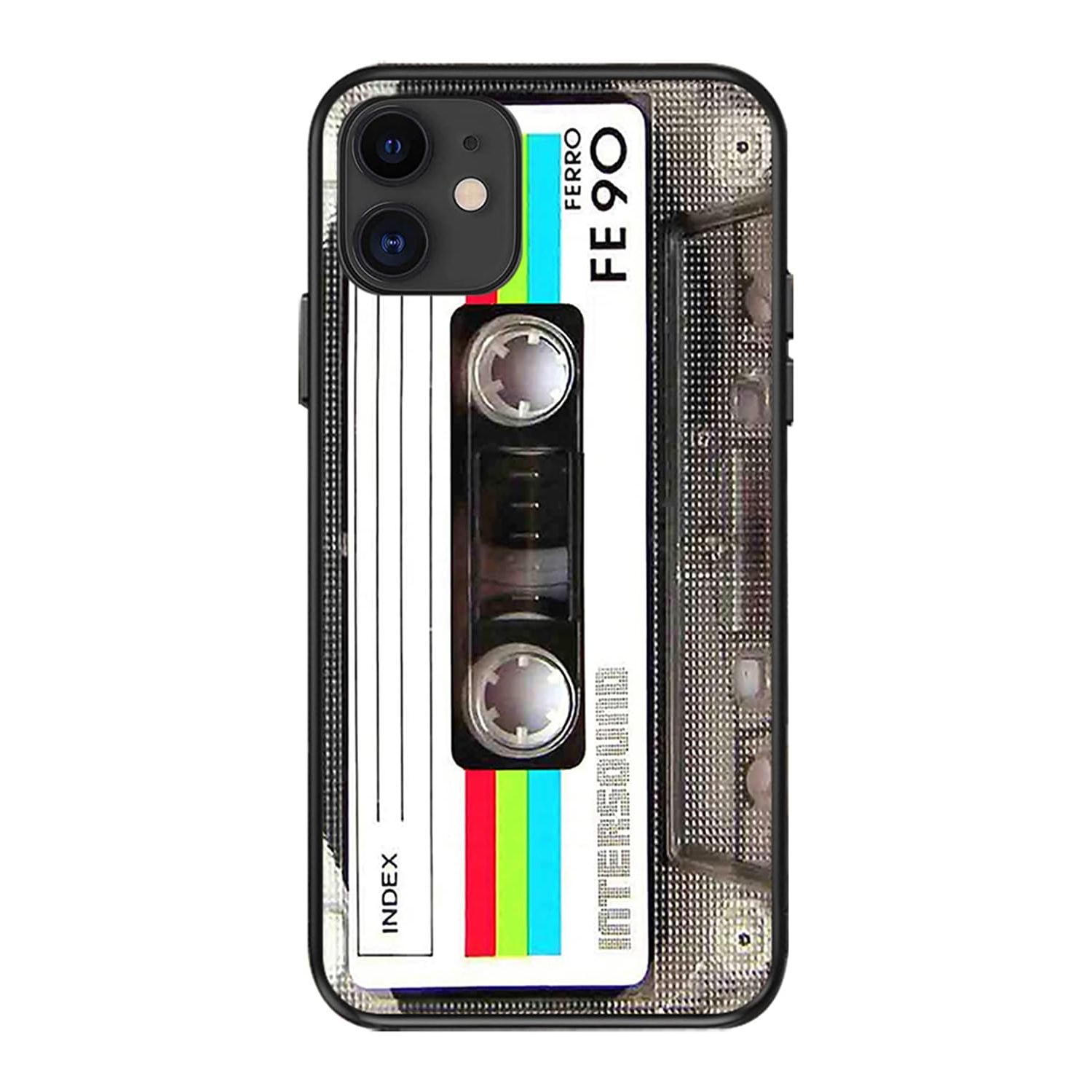 iPhone 13 Mini Case,Cassette Tape Shockproof Music Cool Phone Case Bumper Heavy Duty Matte Finish Protective Cover， A