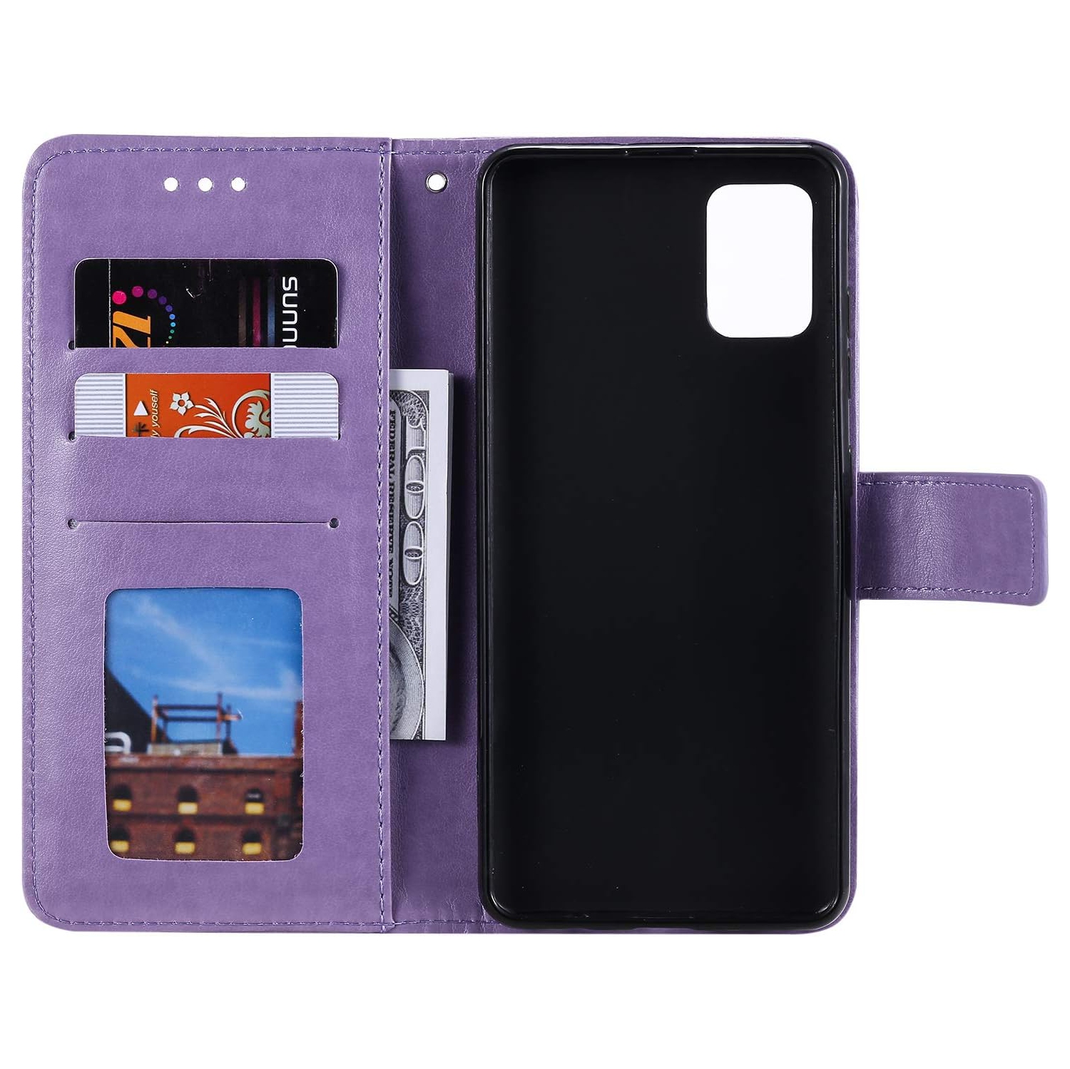 Couverture pour téléphone Mandala pour Galaxy A51 4G de Samsung, étui à rabat ultramince avec fente pour carte, fermeture magnétique, gaufrage