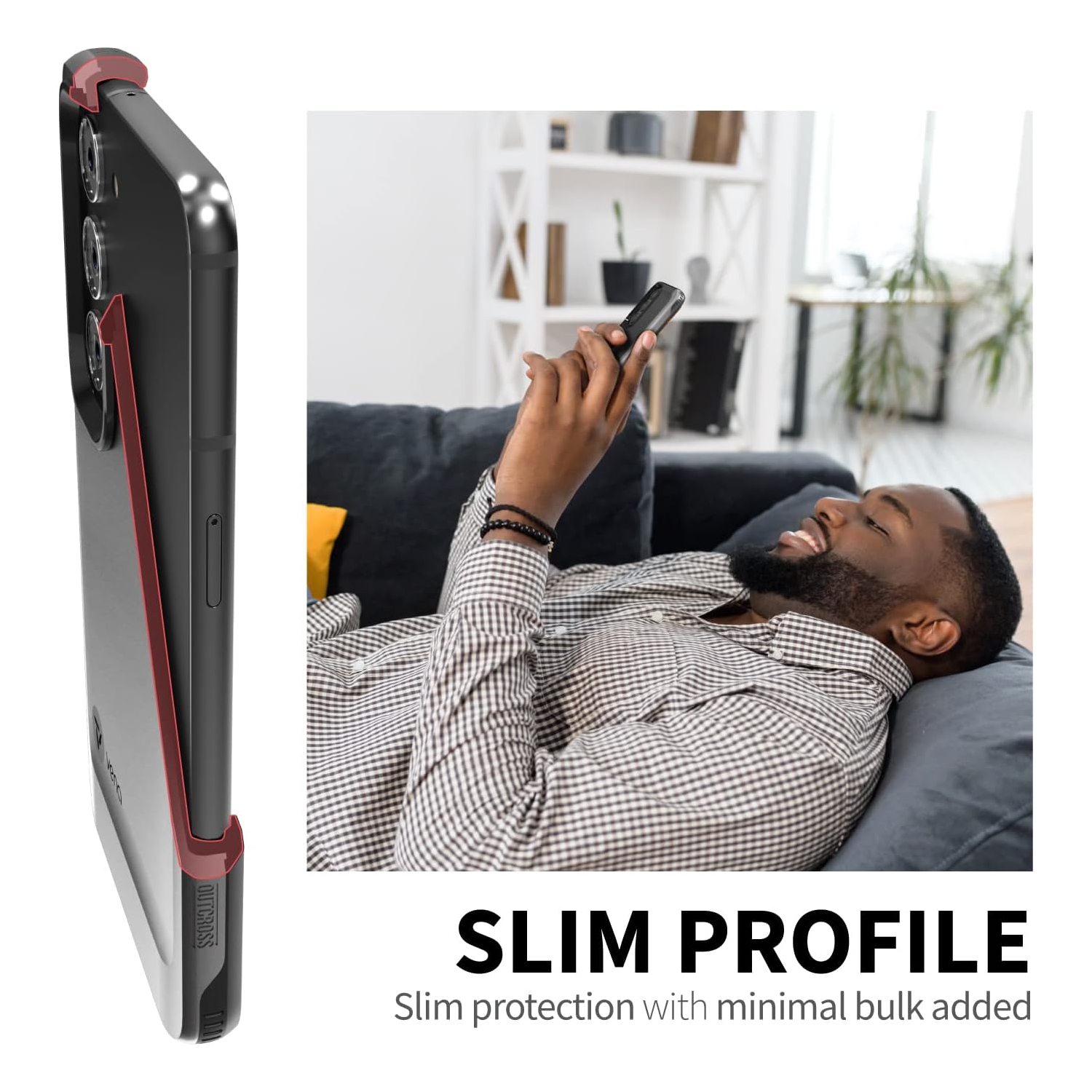 Outcross pour étui pour Galaxy S23 de Samsung, protection de qualité militaire contre les chutes, étui protecteur antichoc double couche pour