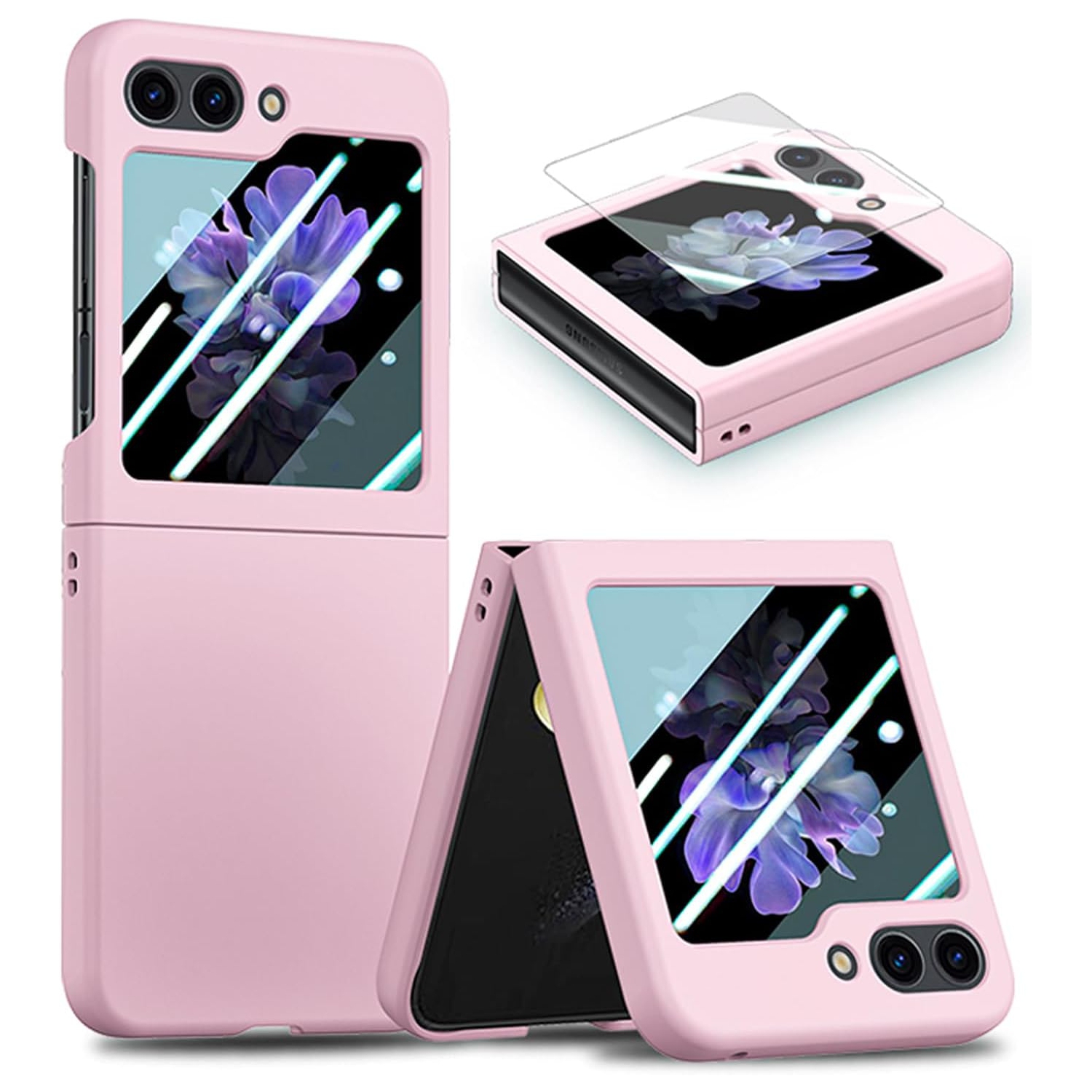 for Samsung Galaxy Z Flip 5 Case, Ultra-Thin Back Cover Hard PC Anti-Drop Shockproof Protector Case for Samsung