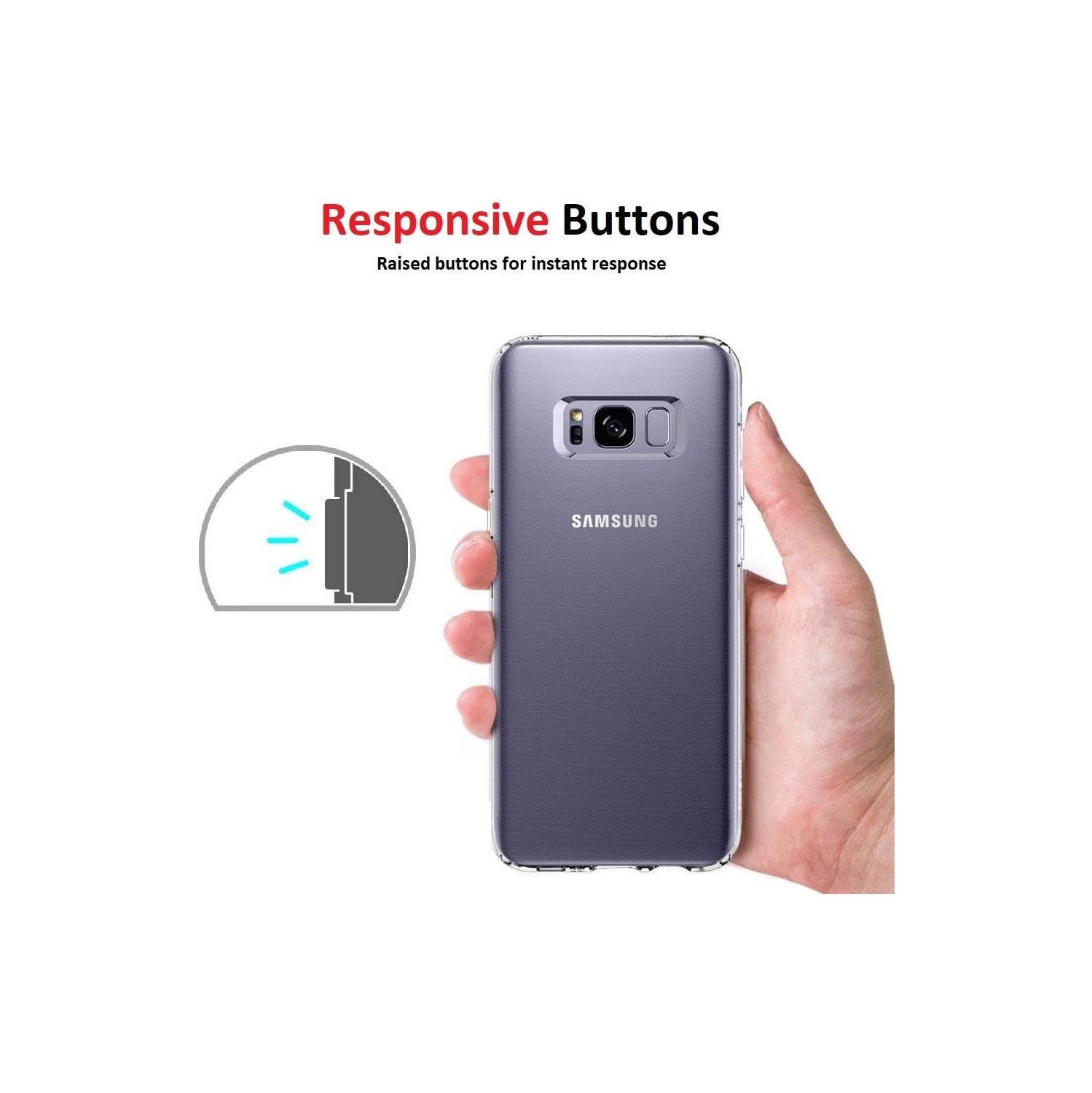 [Clear] Case for Samsung Galaxy S8, Soft Slim Fit Shockproof TPU Lightweight Thin Transparent Cover