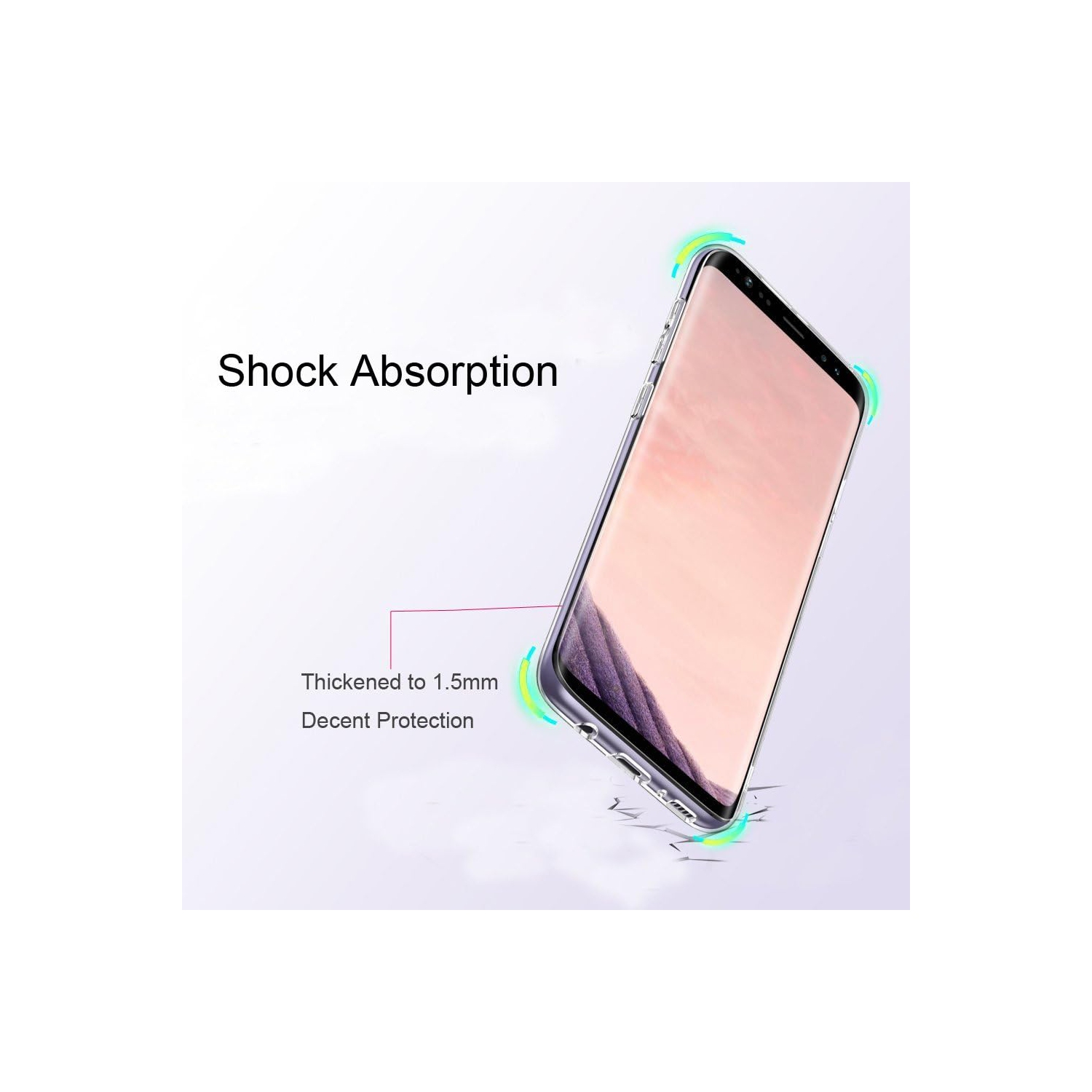 Samsung Galaxy S9 Case, Clear with Design Soft TPU Shock Absorption Slim Embossed Dried Floral Pattern Protective