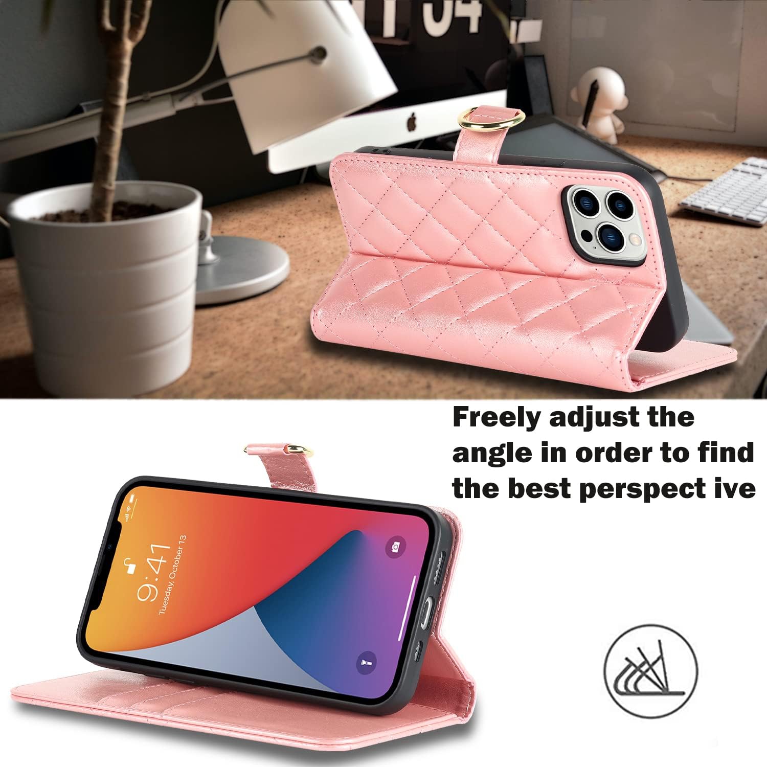 etui iPhone 12 Pro Max Phone Case with Card Holder,iPhone 12 pro max case Wallet for Women,Flip Cover