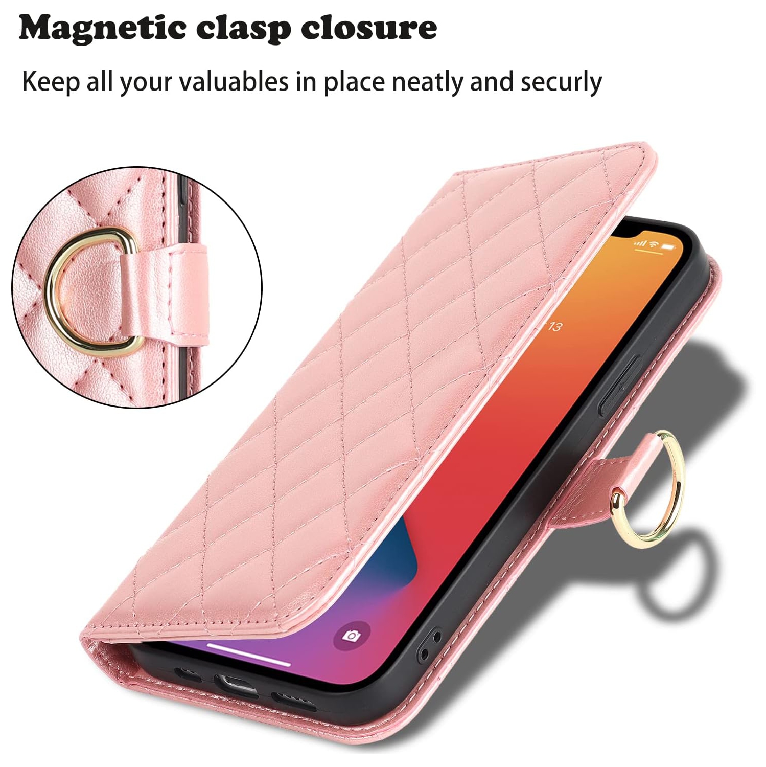 etui iPhone 12 Pro Max Phone Case with Card Holder,iPhone 12 pro max case Wallet for Women,Flip Cover