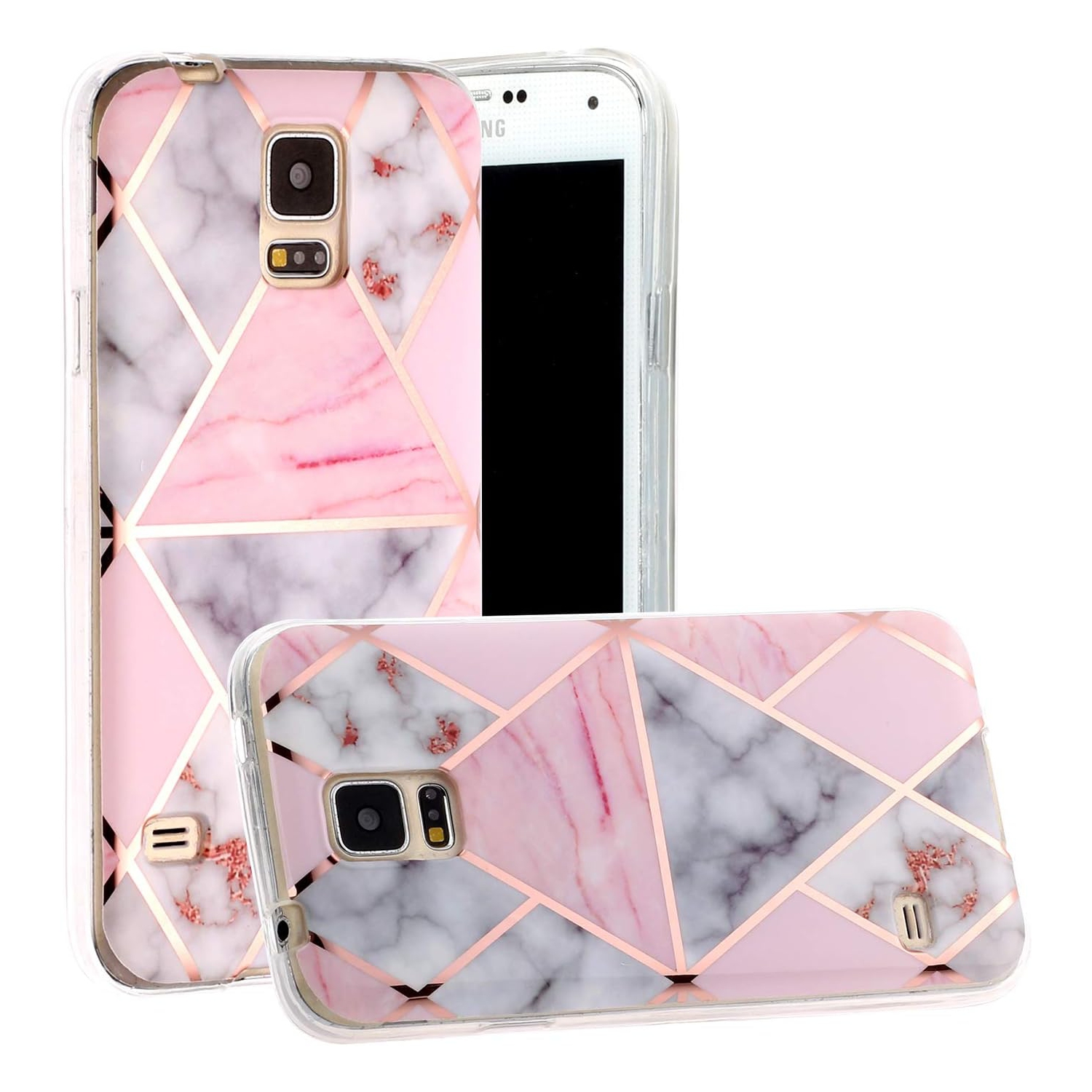 Convient à un étui Neo Glitter de Samsung pour Galaxy S5/S5 avec protecteur d'écran, [paillettes argentées] brillant design de luxe