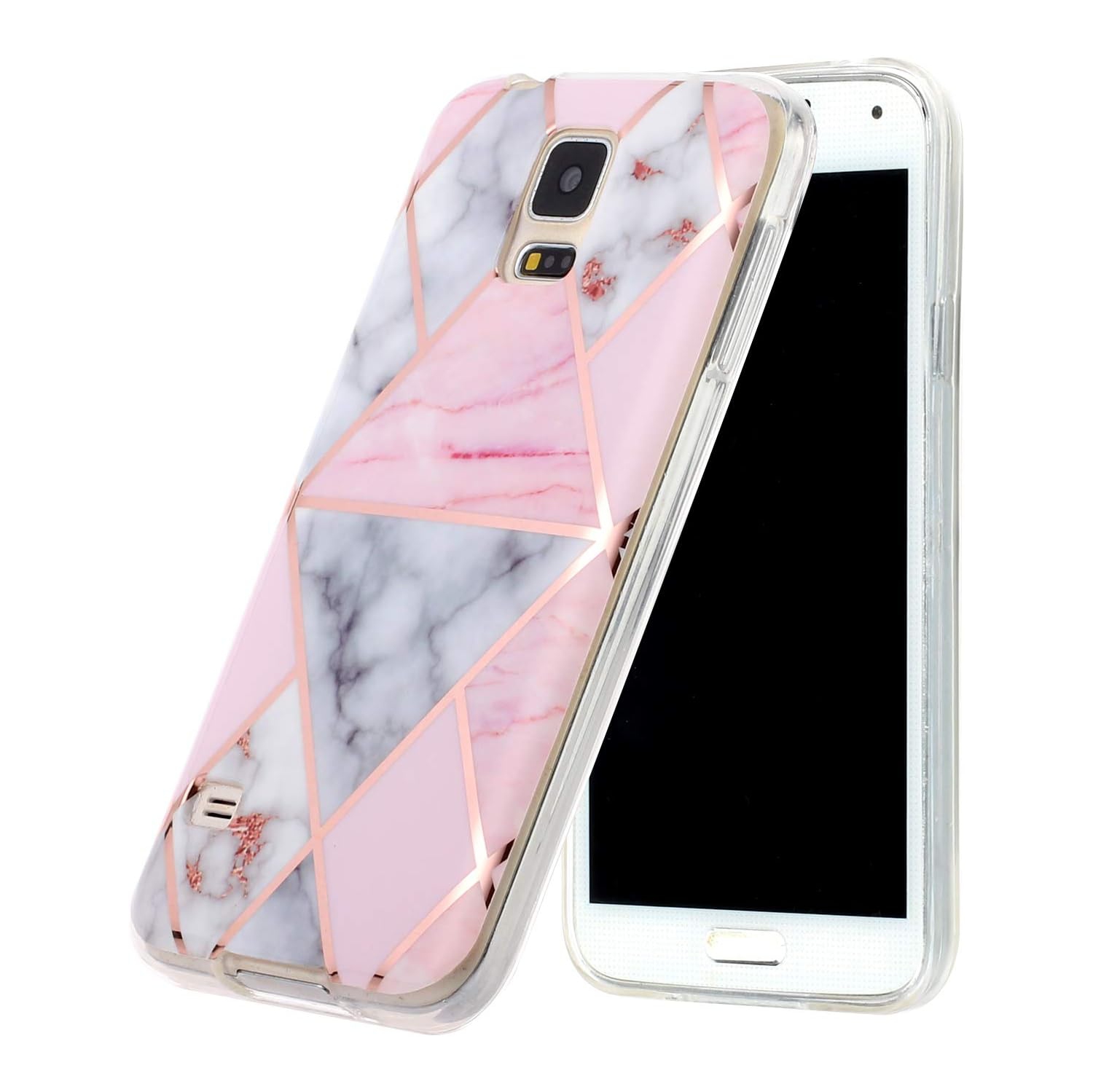 Convient à un étui Neo Glitter de Samsung pour Galaxy S5/S5 avec protecteur d'écran, [paillettes argentées] brillant design de luxe