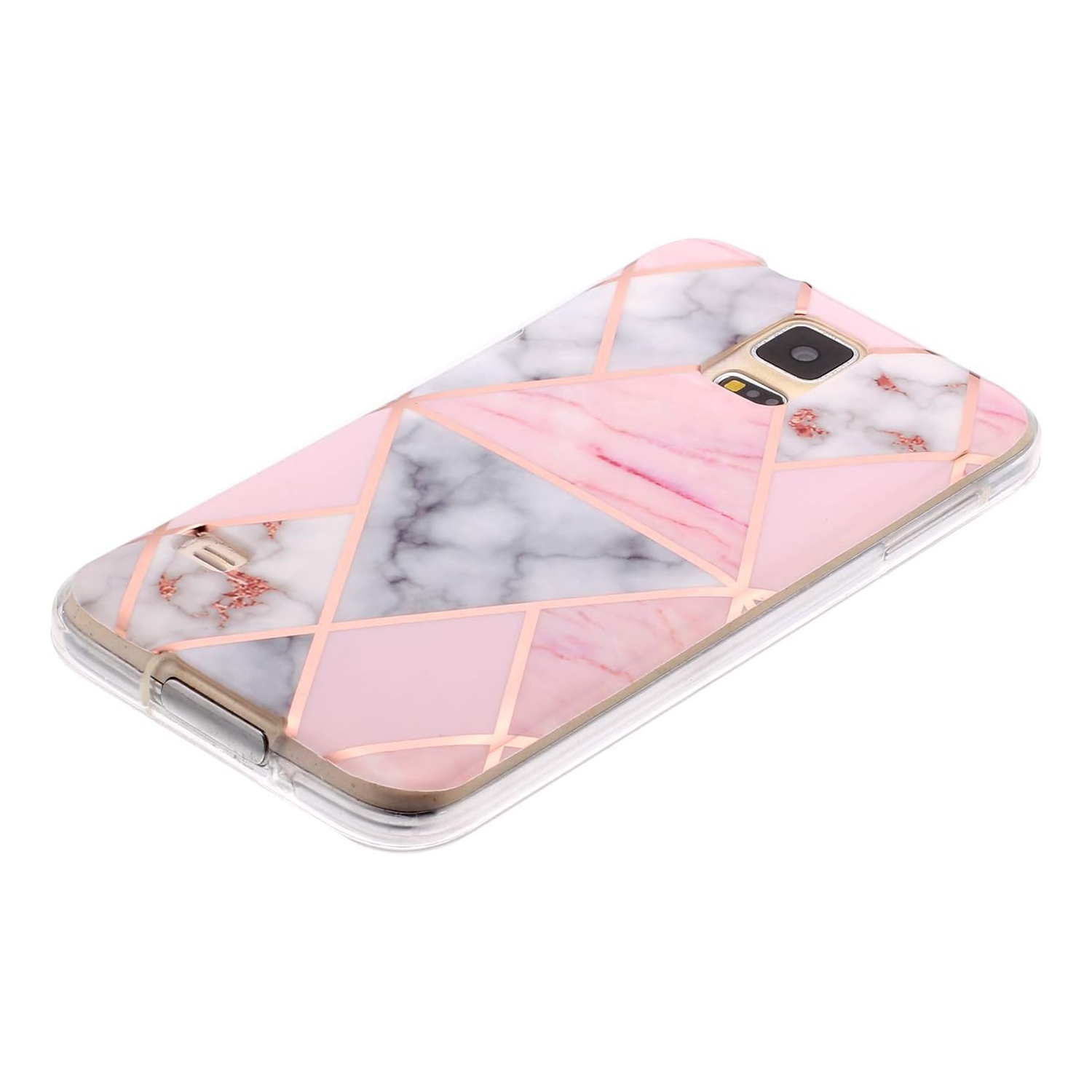 Convient à un étui Neo Glitter de Samsung pour Galaxy S5/S5 avec protecteur d'écran, [paillettes argentées] brillant design de luxe