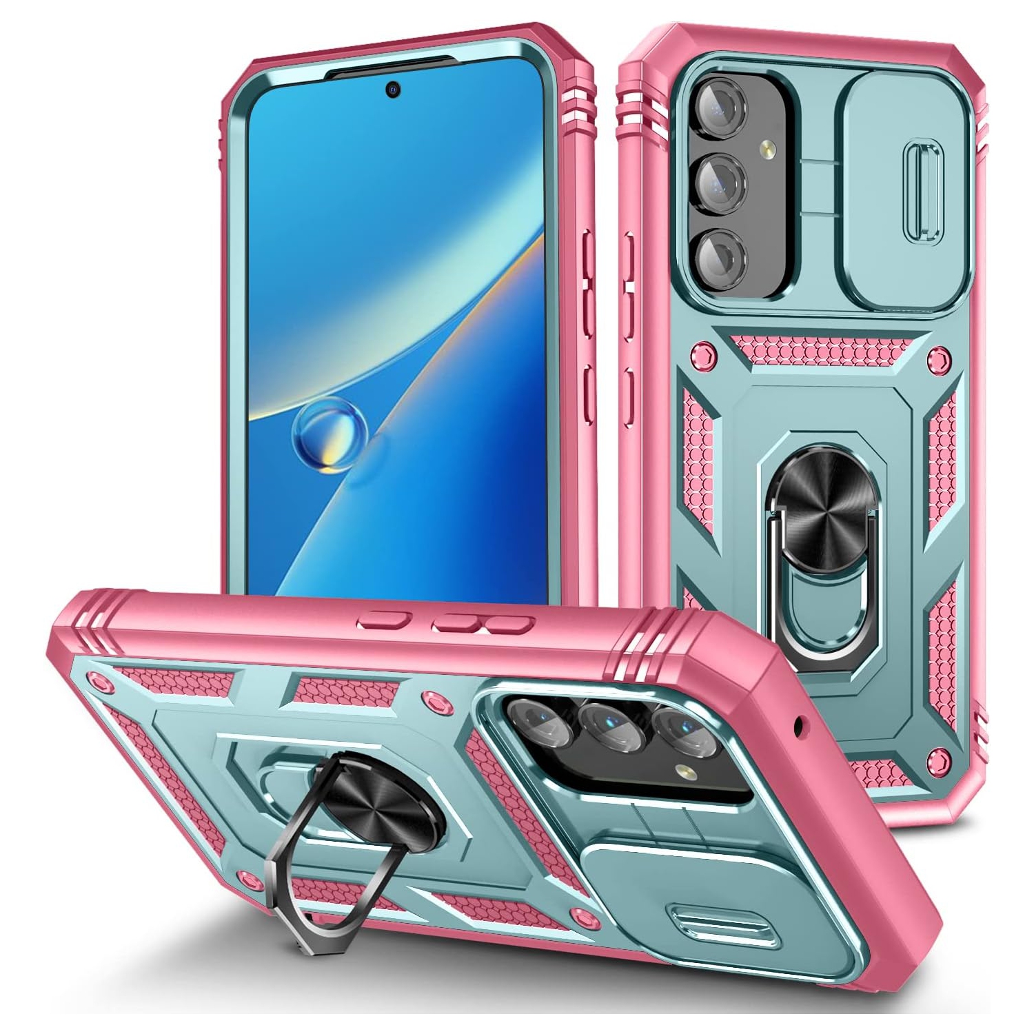 Case for Galaxy A54 5G,Silicone Heavy-Duty Tough Rugged Lightweight Shockproof with Bracket Bumper Cover Case