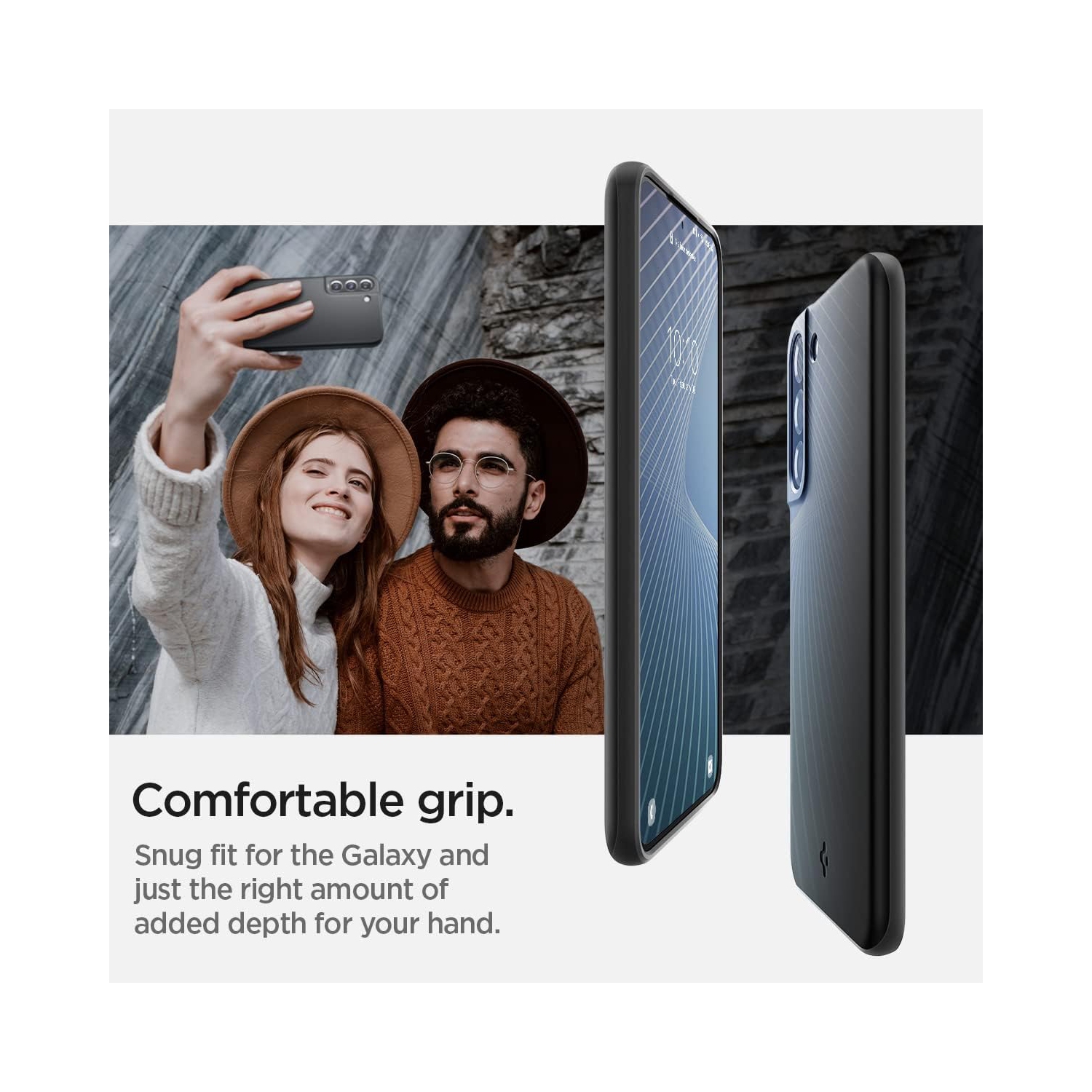 Thin Fit Designed for Samsung Galaxy S22 Case - Black