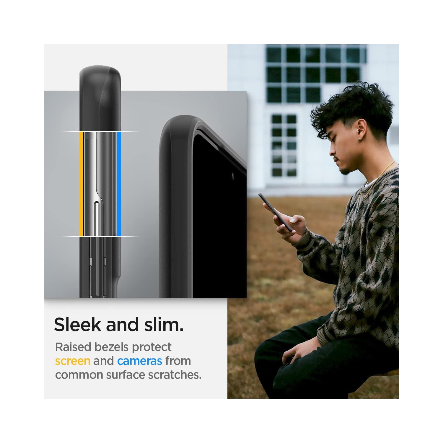 Thin Fit Designed for Samsung Galaxy S22 Case - Black