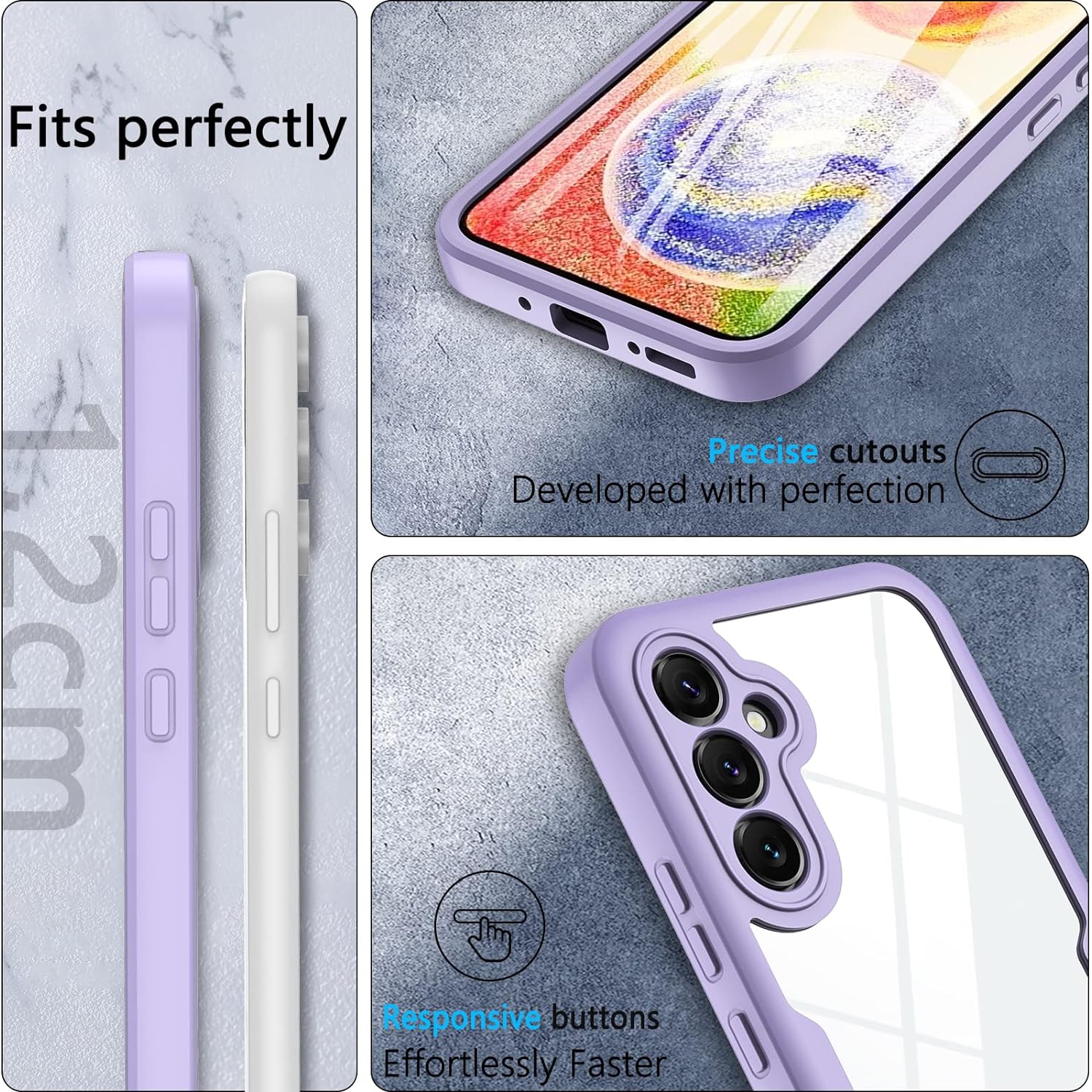 Pour étui antichoc intégral pour Galaxy A54 5G de 6,4 po de Samsung avec écran antirayure intégré