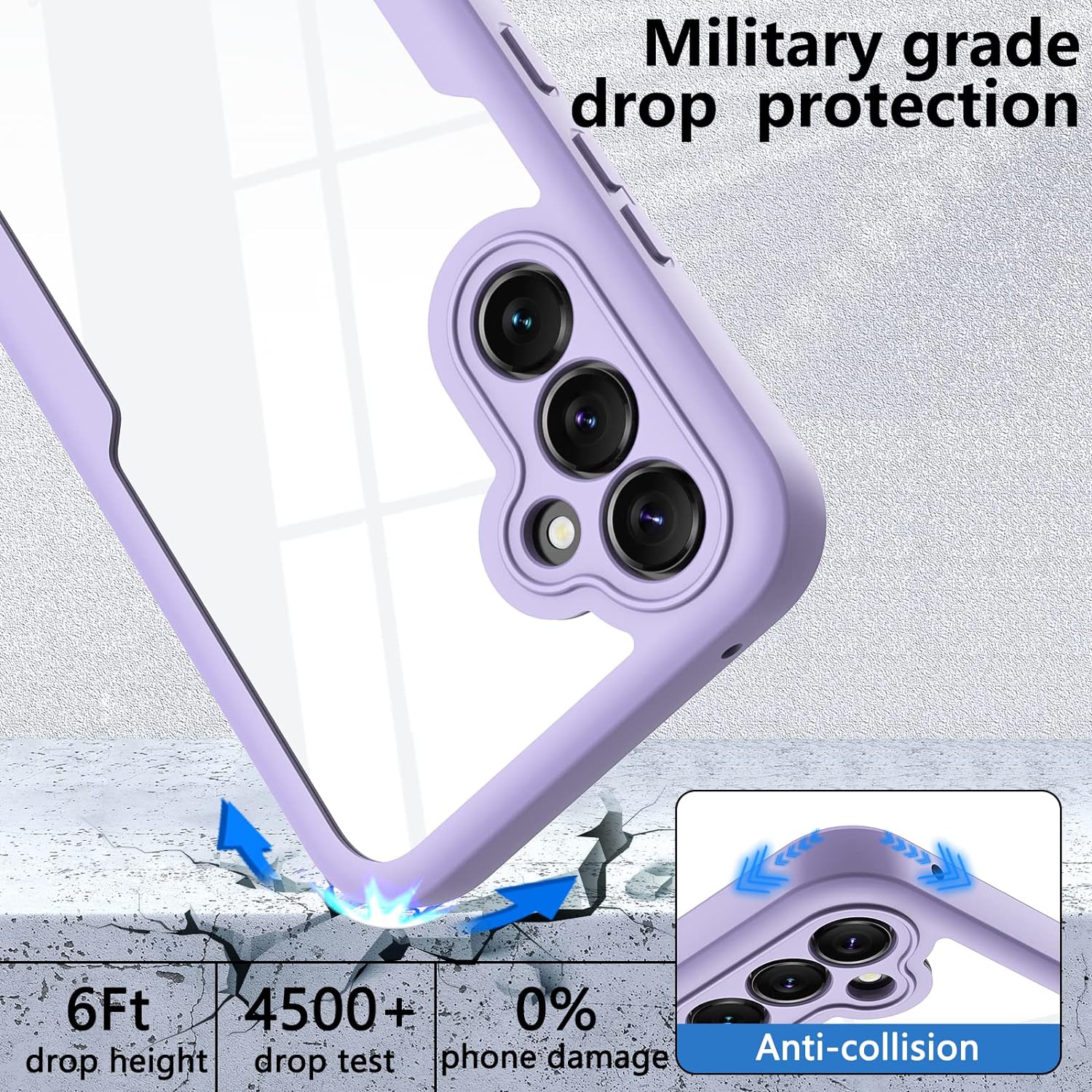Pour étui antichoc intégral pour Galaxy A54 5G de 6,4 po de Samsung avec écran antirayure intégré