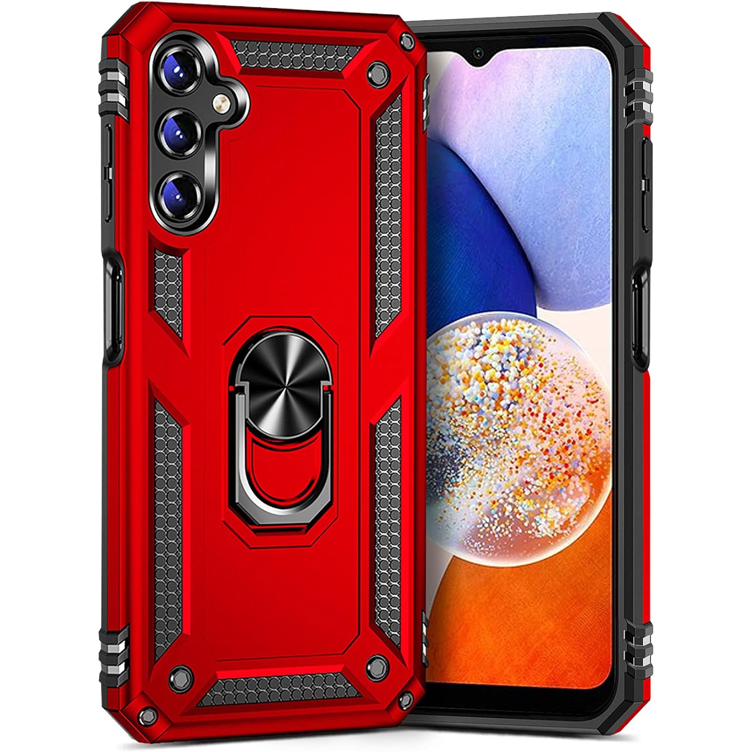 Ring Kickstand Phone Case for Galaxy A14 5G,Heavy Duty Dual Layer Drop Protection Case for Samsung Galaxy