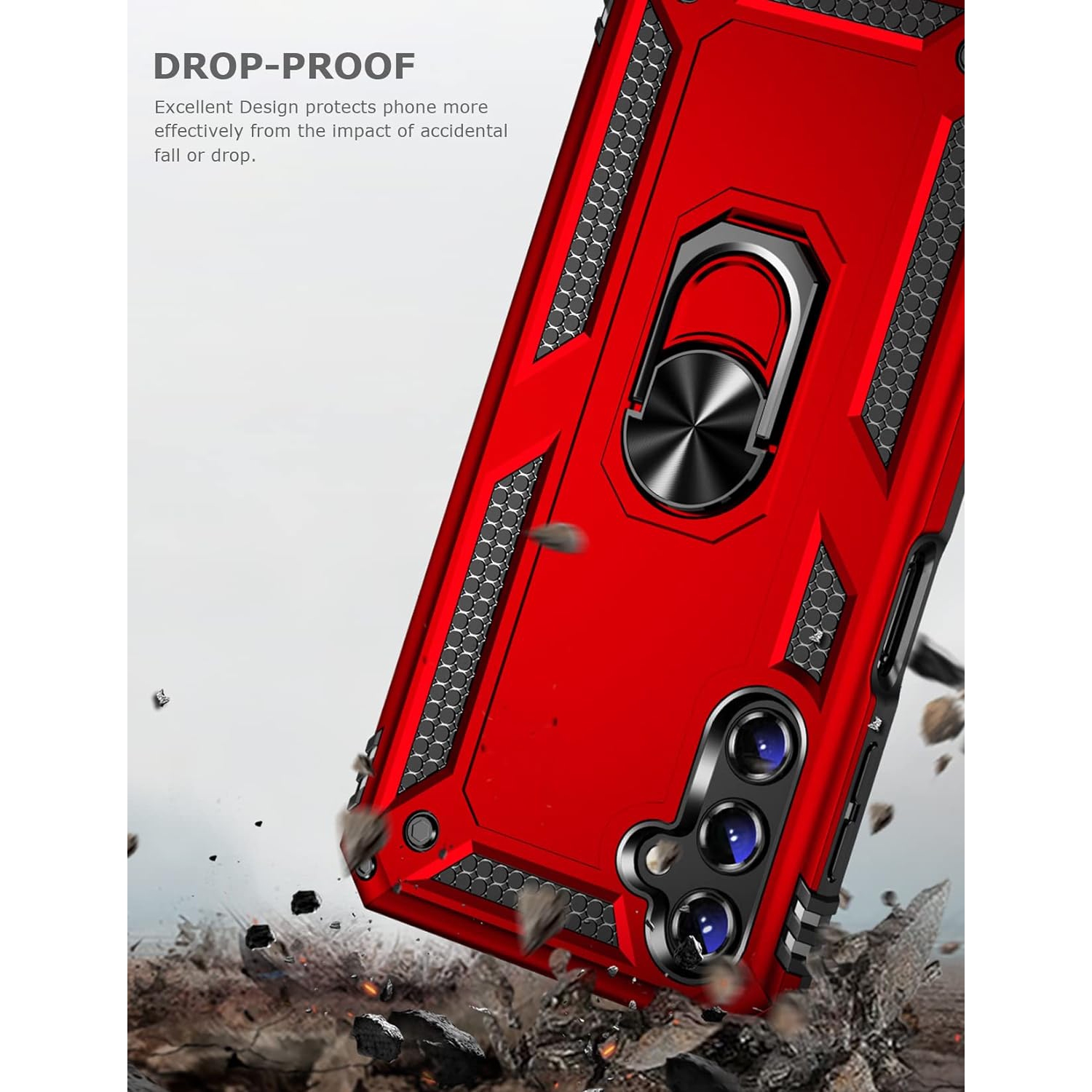 Ring Kickstand Phone Case for Galaxy A14 5G,Heavy Duty Dual Layer Drop Protection Case for Samsung Galaxy