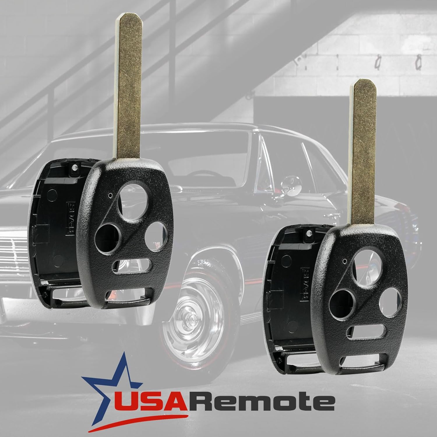 Key Fob Keyless Entry Remote Shell Case & Pad fits Honda Accord Civic Pilot, Set