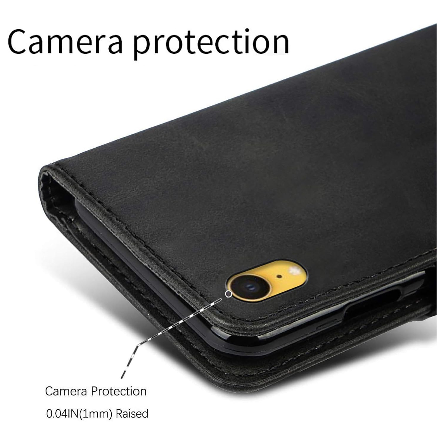 DMDMBATH iPhone XR Case Wallet Shockproof Flip Flap Foldable Magnetic Clasp Protective Cover case with Cash Credit Card