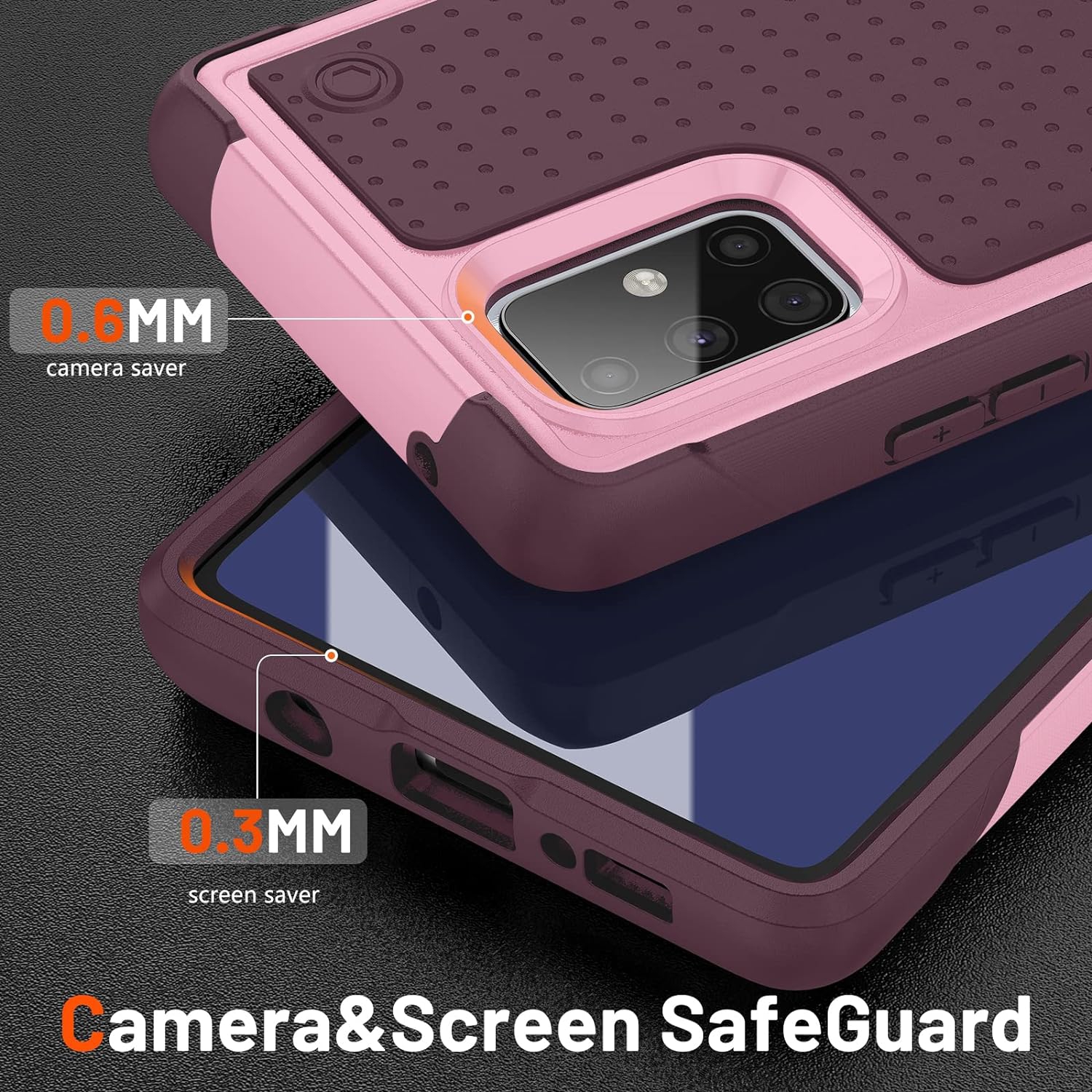 for Galaxy A71 5G Case, Samsung A71 5G Case with [2 Pack] Tempered Glass Screen Protector Stylish Colorful Women