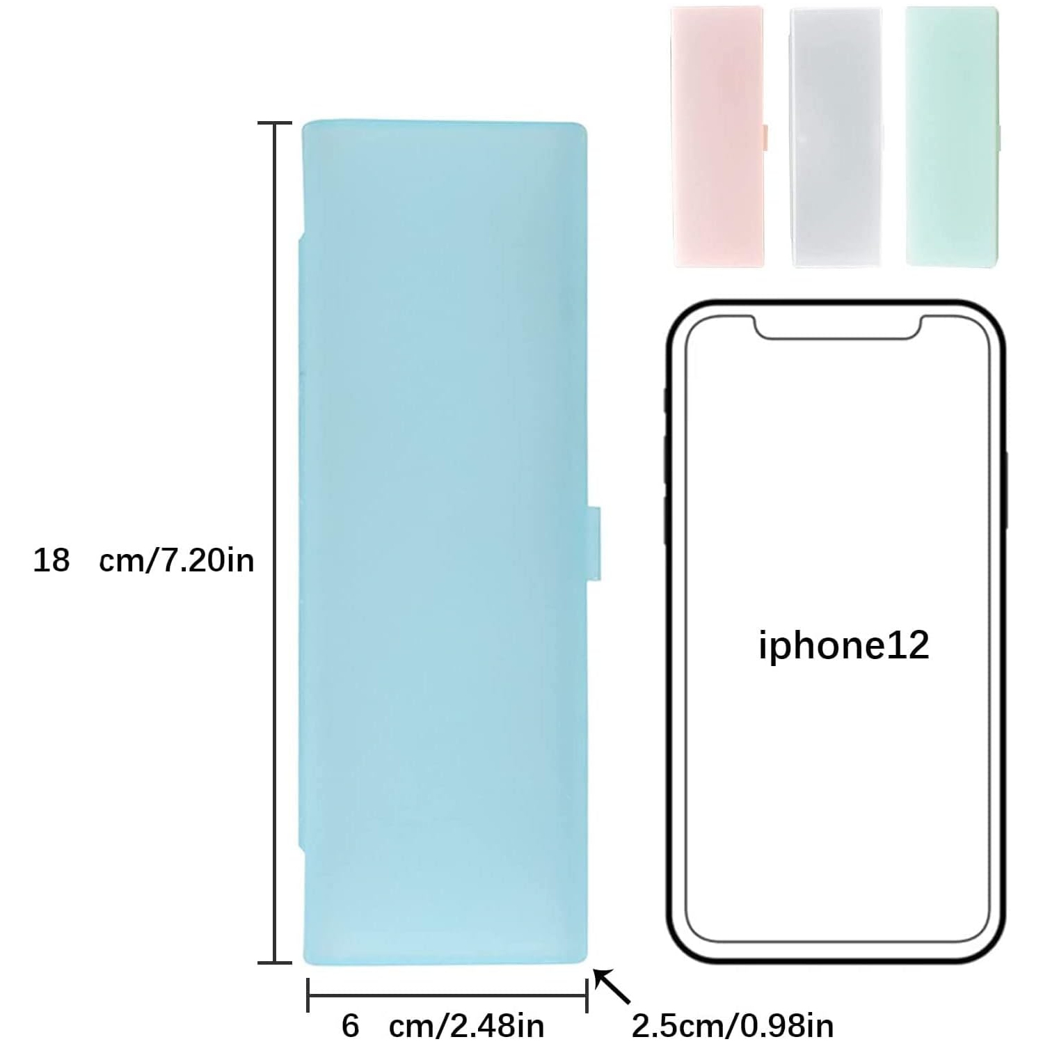 4PCS Plastic Pencil Case,Colorful Clear Pencil Box,Pen Case for Girls Organizer Box School Supplies for College