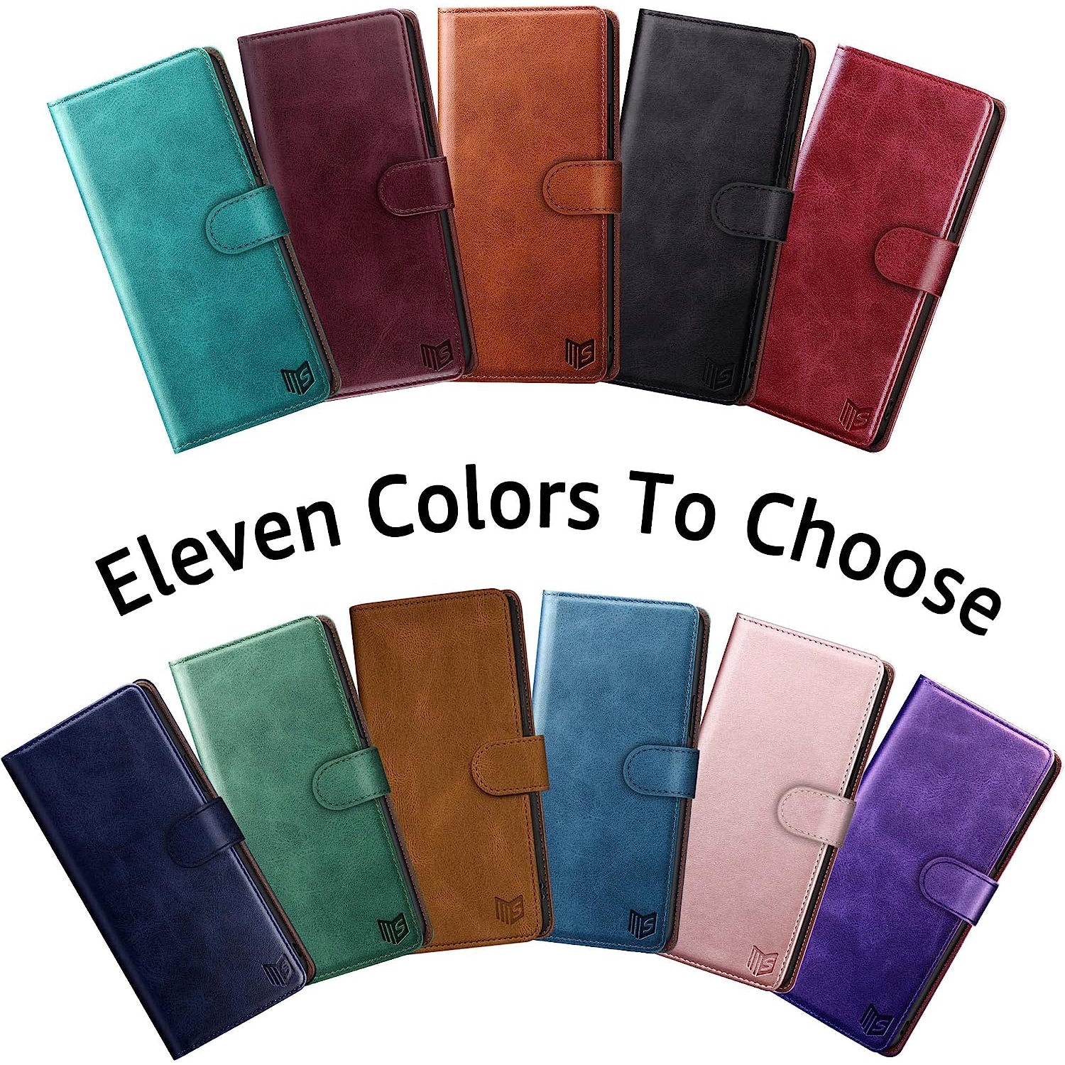 Pour étui portefeuille Galaxy A54 5G de Samsung avec porte-carte de crédit anti-RFID, protecteur en cuir pu Flip Book