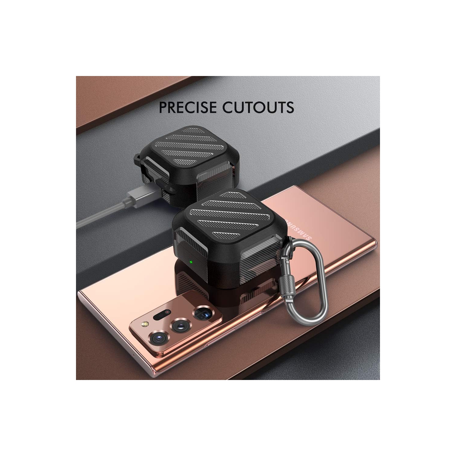 Silicone Earbuds Case for Galaxy Buds 2/Pro/2 Pro/Live,Protective Case with Keychain Anti-Fall Anti-Shock Full