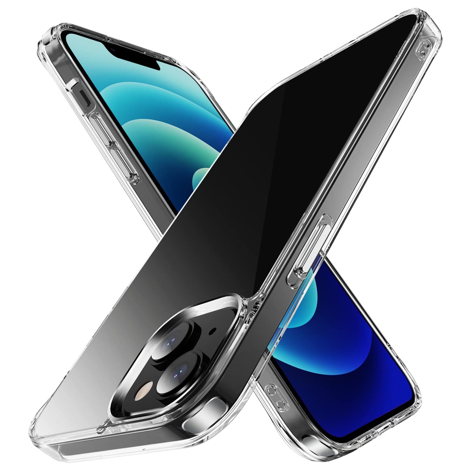 Transparent Diamond Clear Phone Case Compatible with iPhone 14 Plus 6.7-inch Lightweight Anti-Yellowing