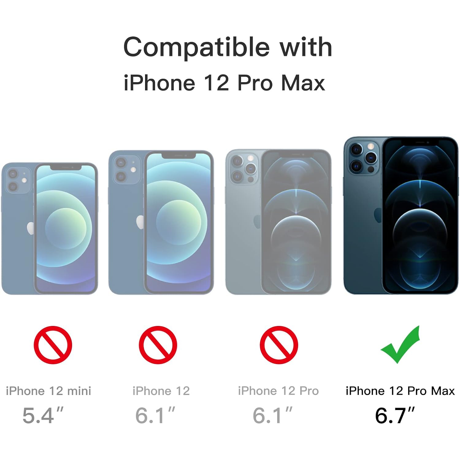 Matte Case for iPhone 12 Pro Max 6.7-Inch, Shockproof Military Grade Drop Protection, Frosted Translucent Back