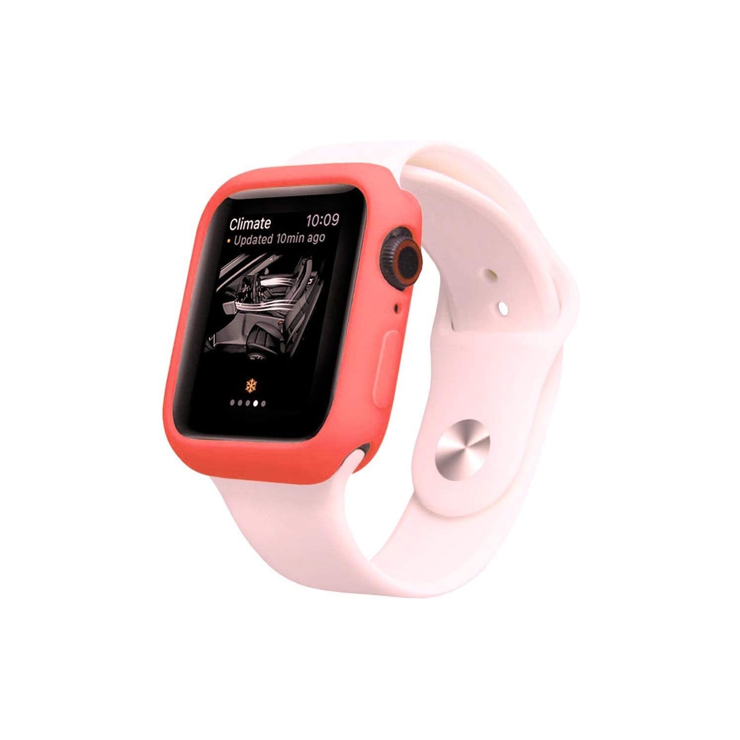 Protecteur antichoc en TPUR ultra mince pour Apple Watch Series 3/2/1, 42&nbsp;mm rose chaud