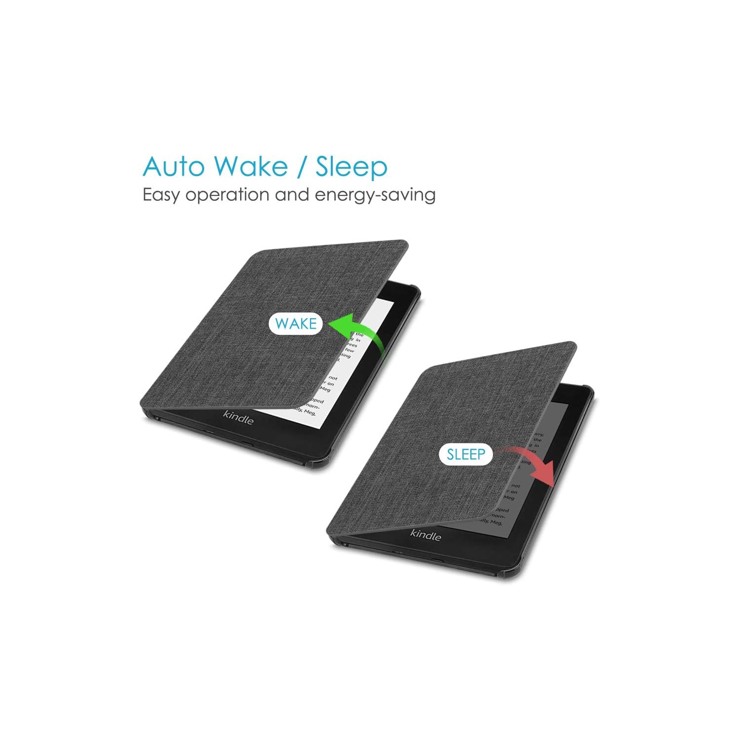 Étui SlimShell pour Kindle Paperwhite - Étui en cuir de polyuréthane léger de qualité supérieure