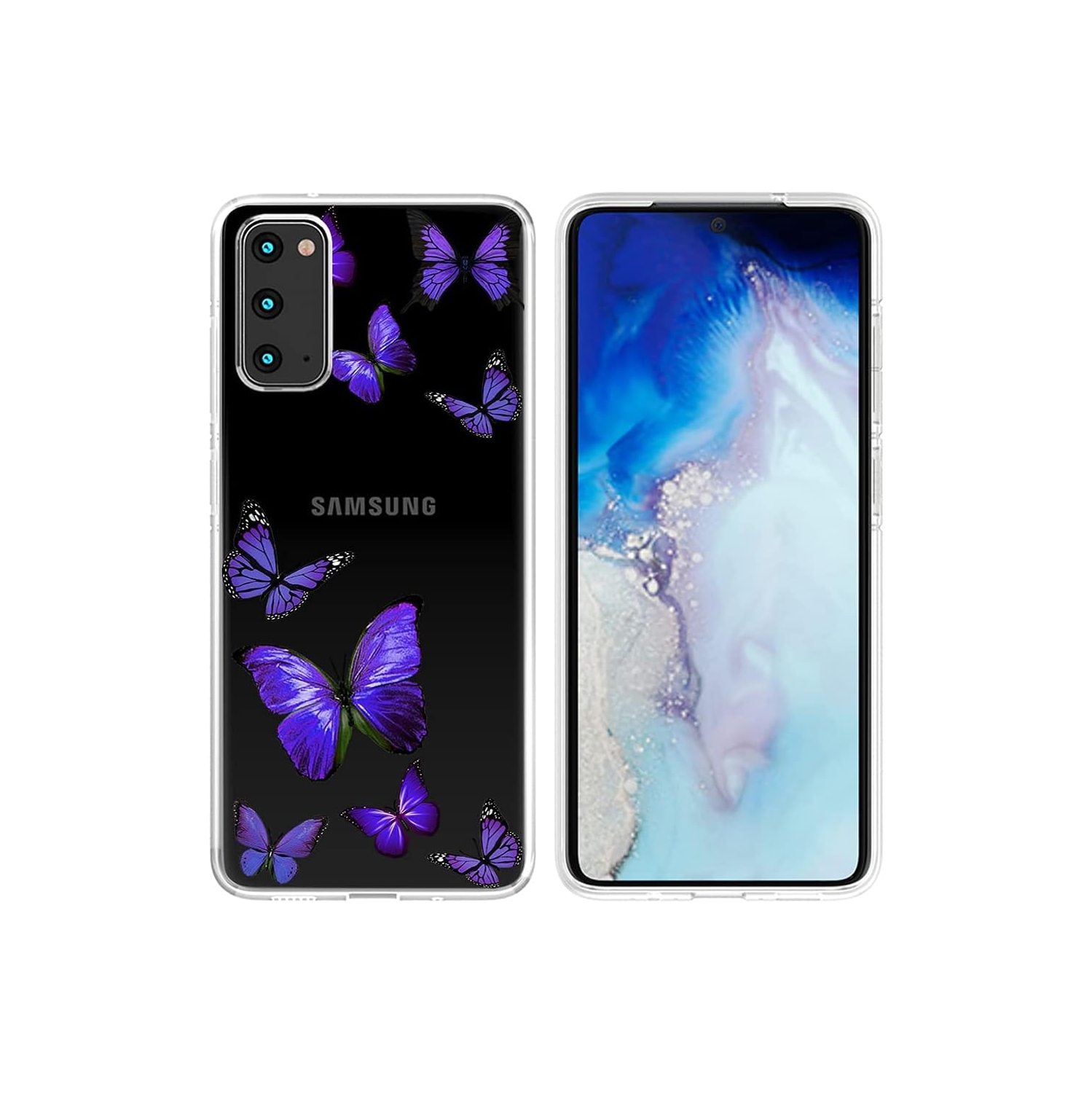 Case for Galaxy S20 5G 6.2", Samsung S20 Case for Girls, Slim Shockproof Clear Pattern TPU Back