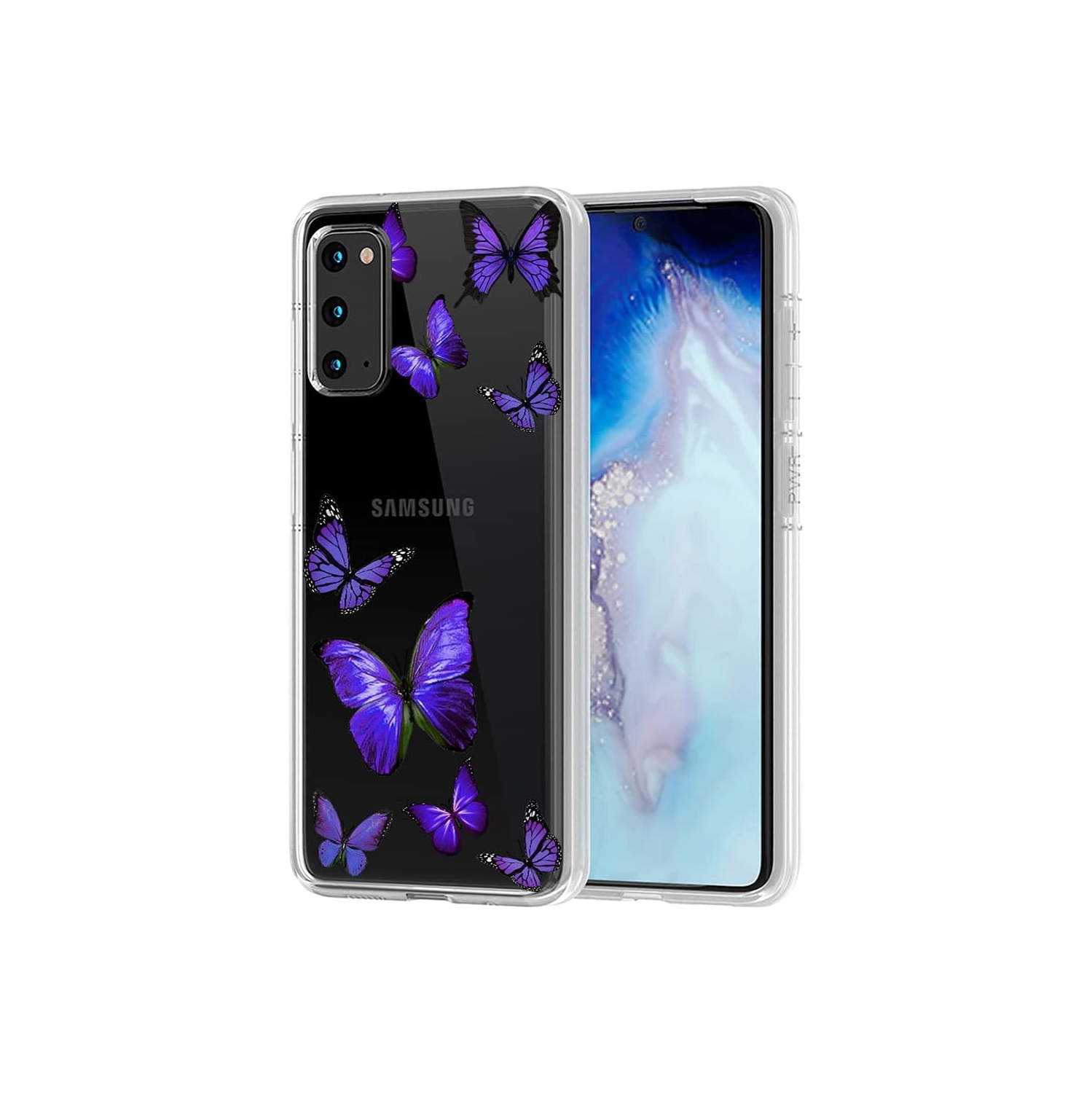 Case for Galaxy S20 5G 6.2", Samsung S20 Case for Girls, Slim Shockproof Clear Pattern TPU Back