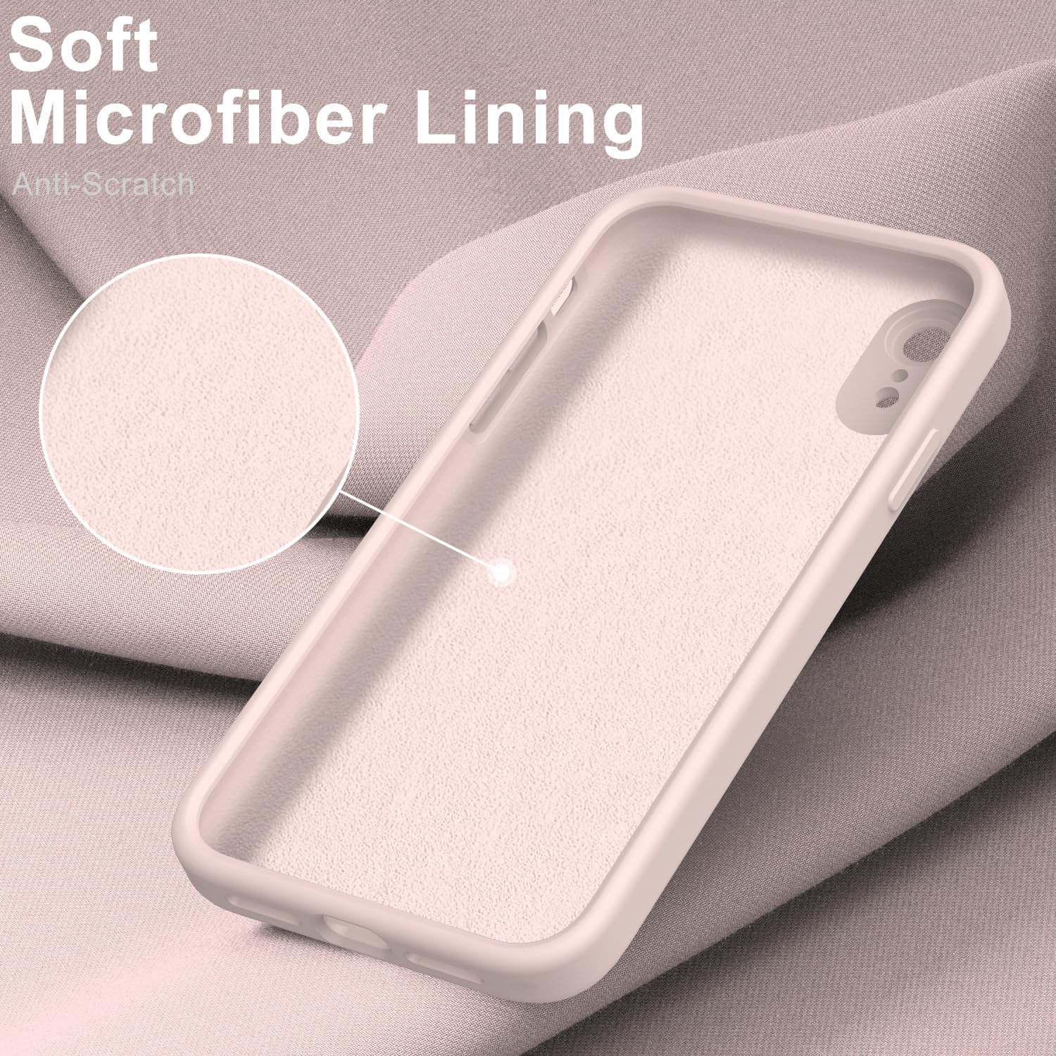 Designed for iPhone XR Case with Screen Protector - Enhanced Camera Cover - Soft Microfiber Lining - Liquid