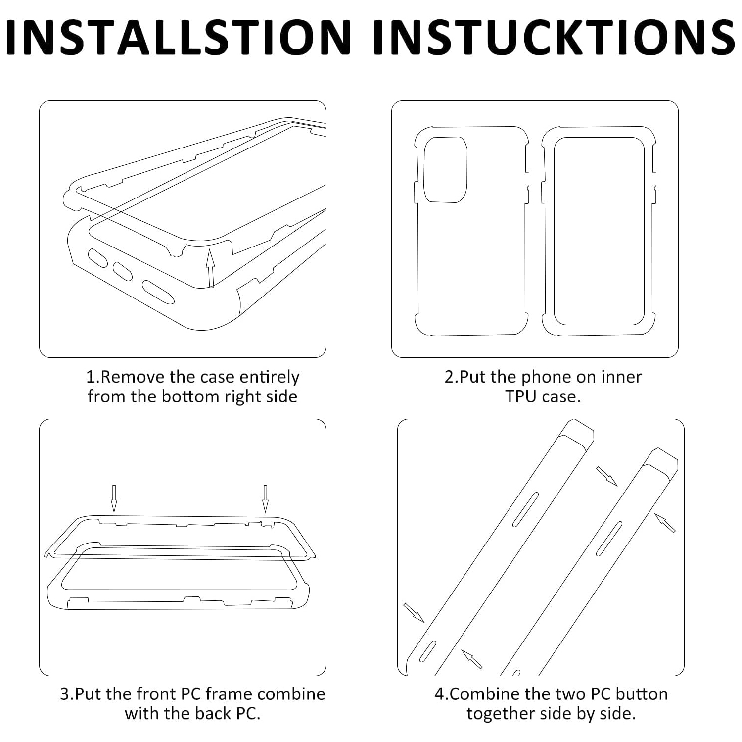 Full Surround Clear Case for Xiaomi 12 Pro, TPU Full Body Protection Shockproof with Screen Protector