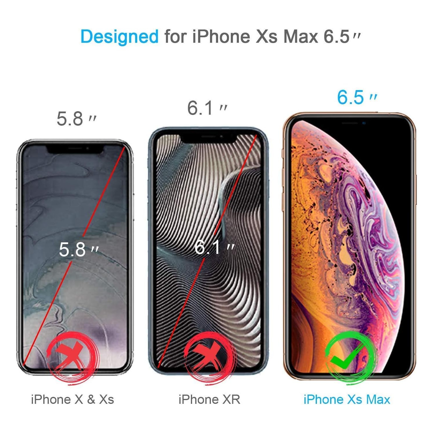 Case Compatible with iPhone Xs Max Case, with 4 Corners Shockproof Protection