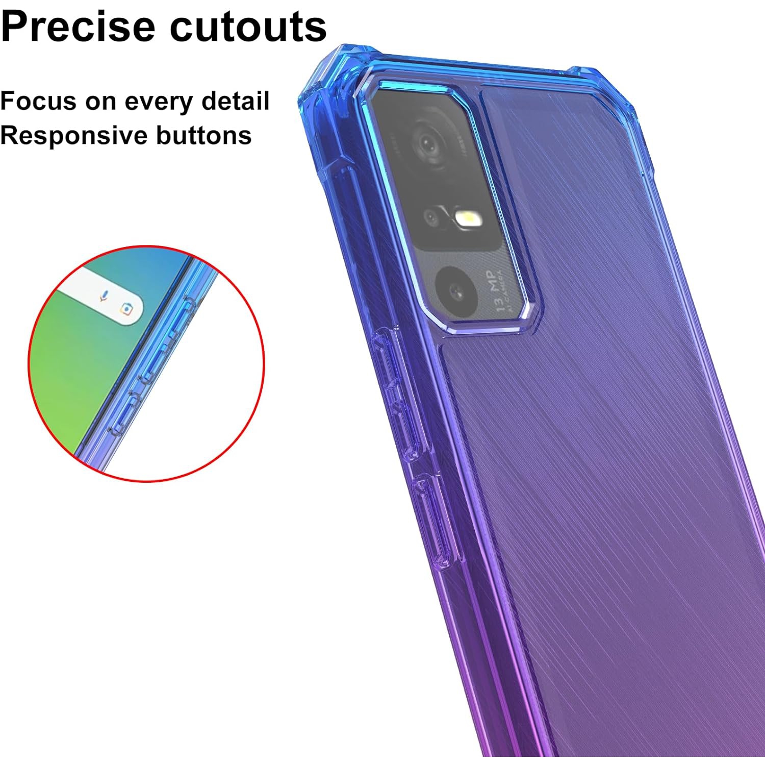 Phone Case for TCL 40 XE 5G, TCL 40 XE Case with Screen Protector, Dual Layer Structure Protection,