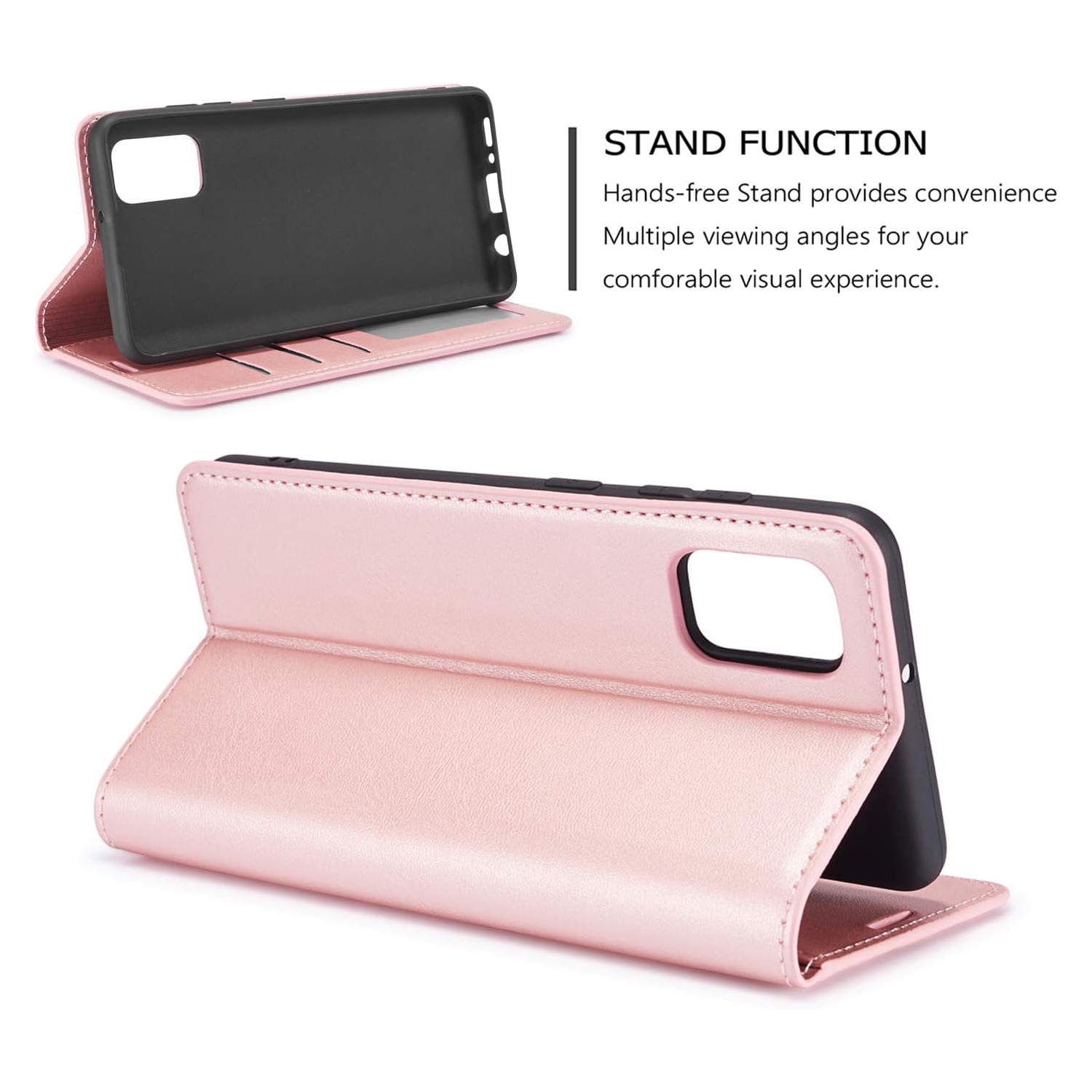 Étui pour Galaxy A51 de Samsung, étui en polyuréthane thermoplastique de qualité supérieure avec support pour carte béquille magnétique dissimulée