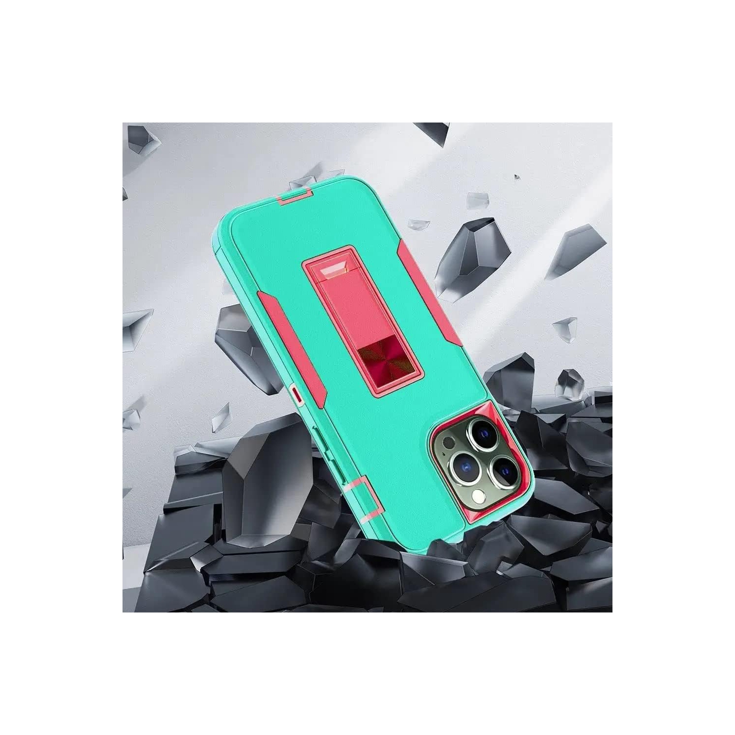 Professional Design for iPhone 13 Pro Case with Stand, Military-Grade Drop Protection, Fit for Magnetic Car