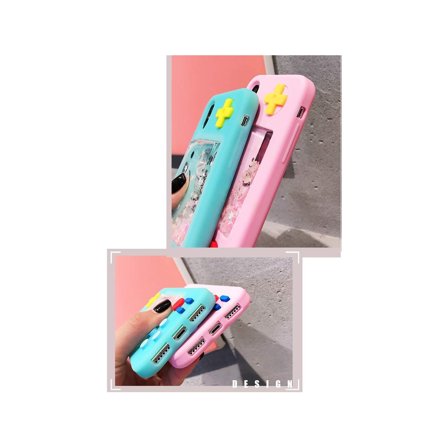 Squishy 3D Cartoon Game Case Compatible with iPhone 6 / iPhone 6s, Creative Liquid Stars Funny Play Case Soft