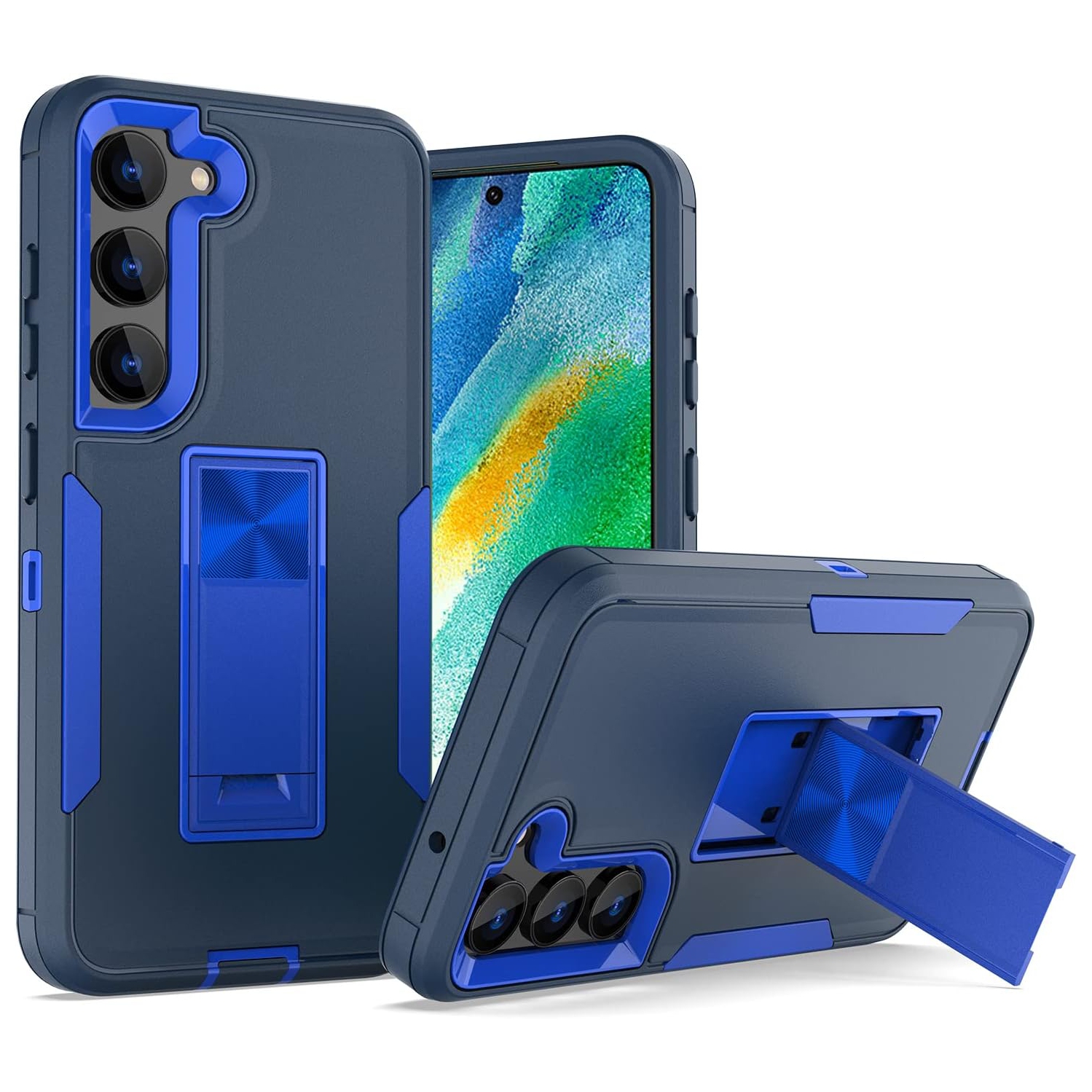 Design professionnel pour Samsung Galaxy S23 plus avec support, protection de qualité militaire contre les chutes, ajustement