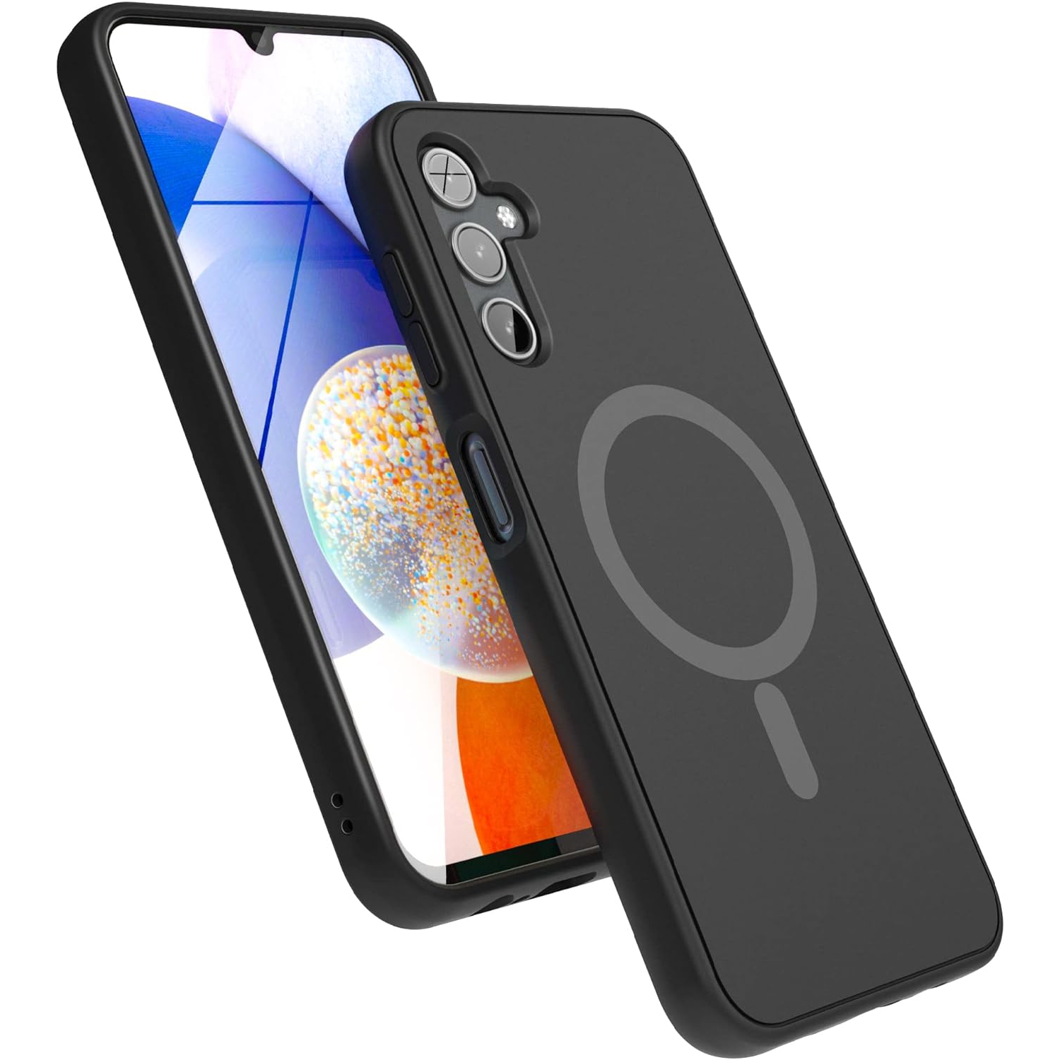 Magnetic Samsung Galaxy A14 5G Case with Phone Grip Kickstand - Compatible with MagSafe Accessories