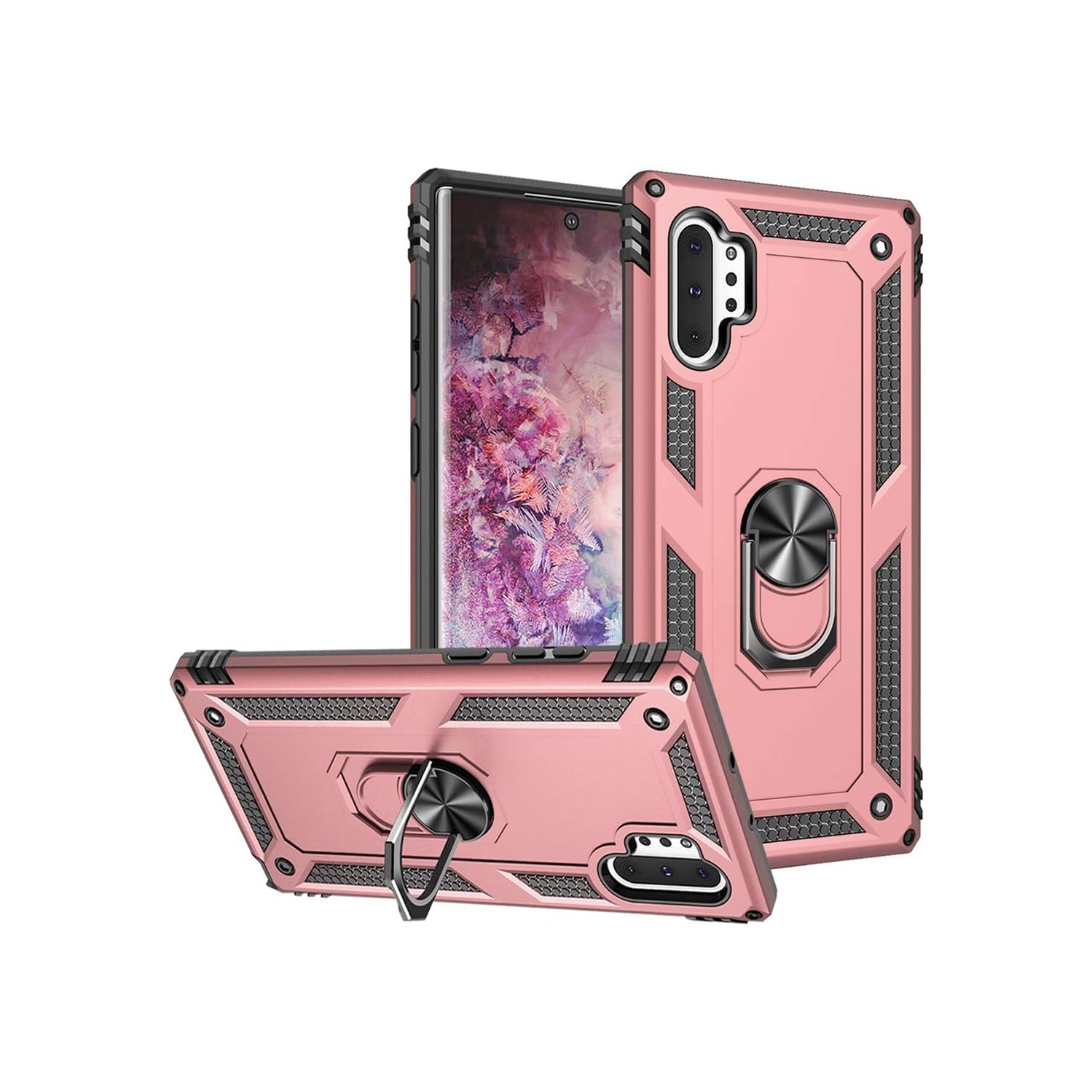 Étui pour Galaxy Note 10 plus/étui pour Galaxy Note 10+ plus de Samsung, [qualité militaire] [anneau en métal] [support magnétique]