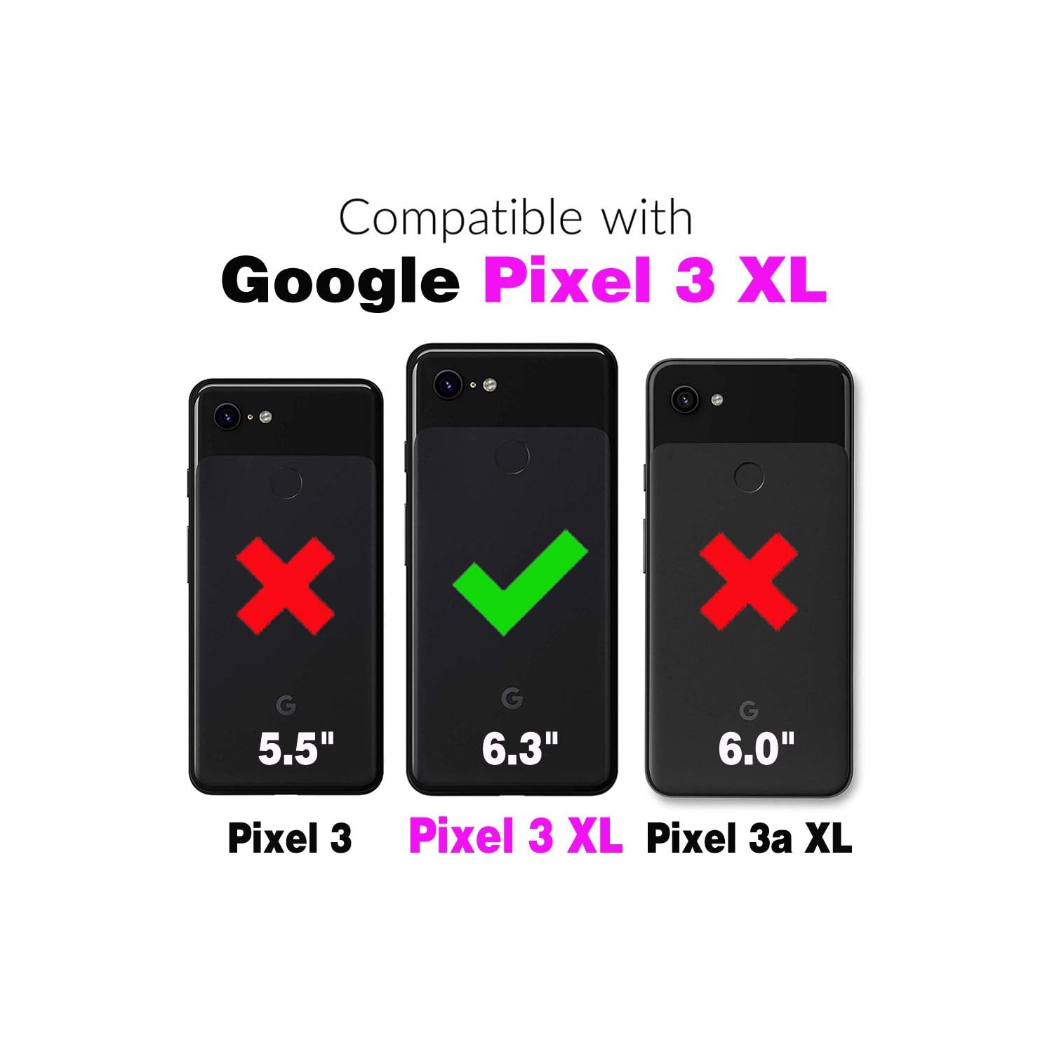 Compatible avec l'étui mince et robuste de Google pour Pixel 3 XL Accessoires pour téléphone cellulaire mince et antidérapant en TPUR