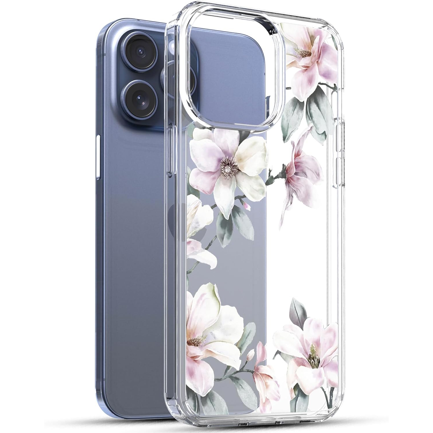 Case for iPhone 15 Pro Max, Anti-Scratch Shockproof Series Clear Hard PC + TPU Bumper Protective Cover Case