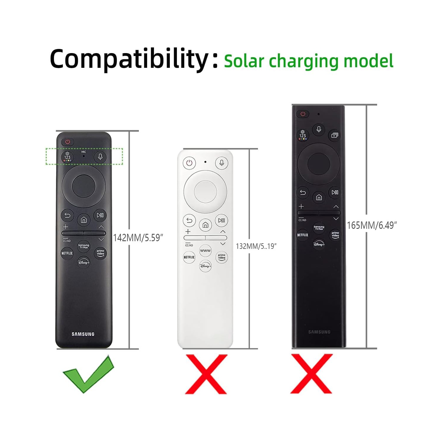 Silicone Remote Case for Samsung TV Remote 2023 Model BN59-01432a BN59-01432J Samsung Solar Cell Remote Control Cover