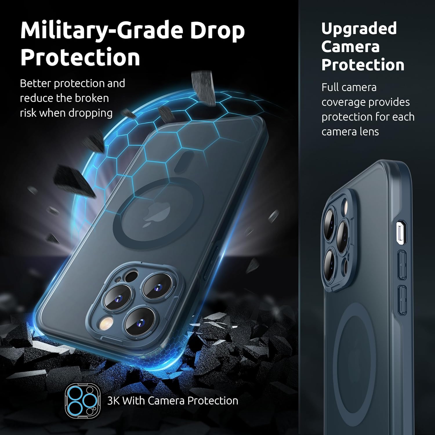 Matte Case Compatible with iPhone 14 Pro Max Case 6.7 Inch, Translucent Matte Shockproof Frosted Case Cover