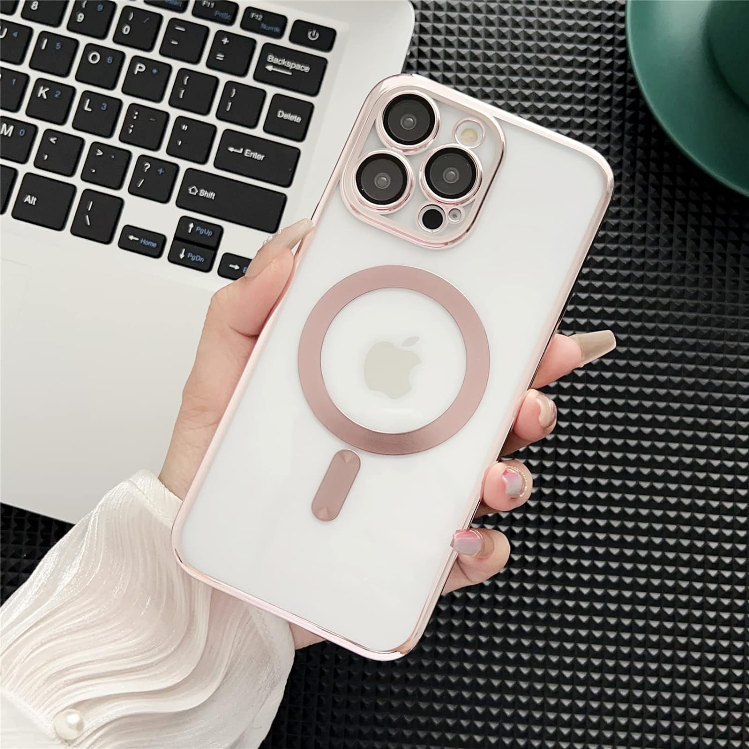 Étui magnétique pour Galaxy S22+ plus de Samsung compatible avec le chargement sans fil MagSafe [ne jaunit pas] mince